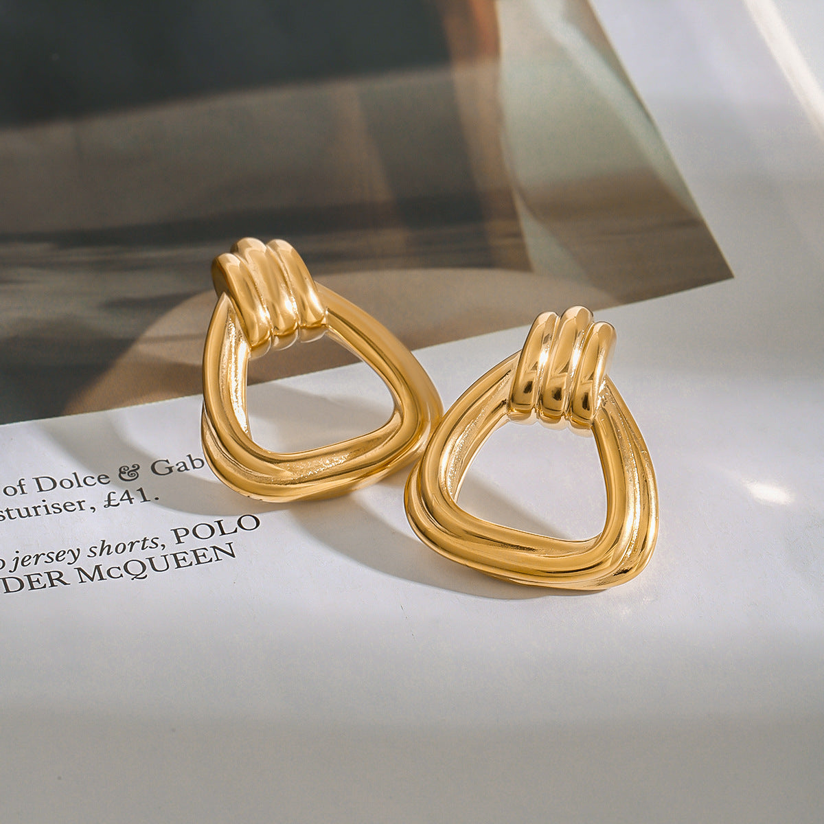 Ethereal Knot Gold Earrings
