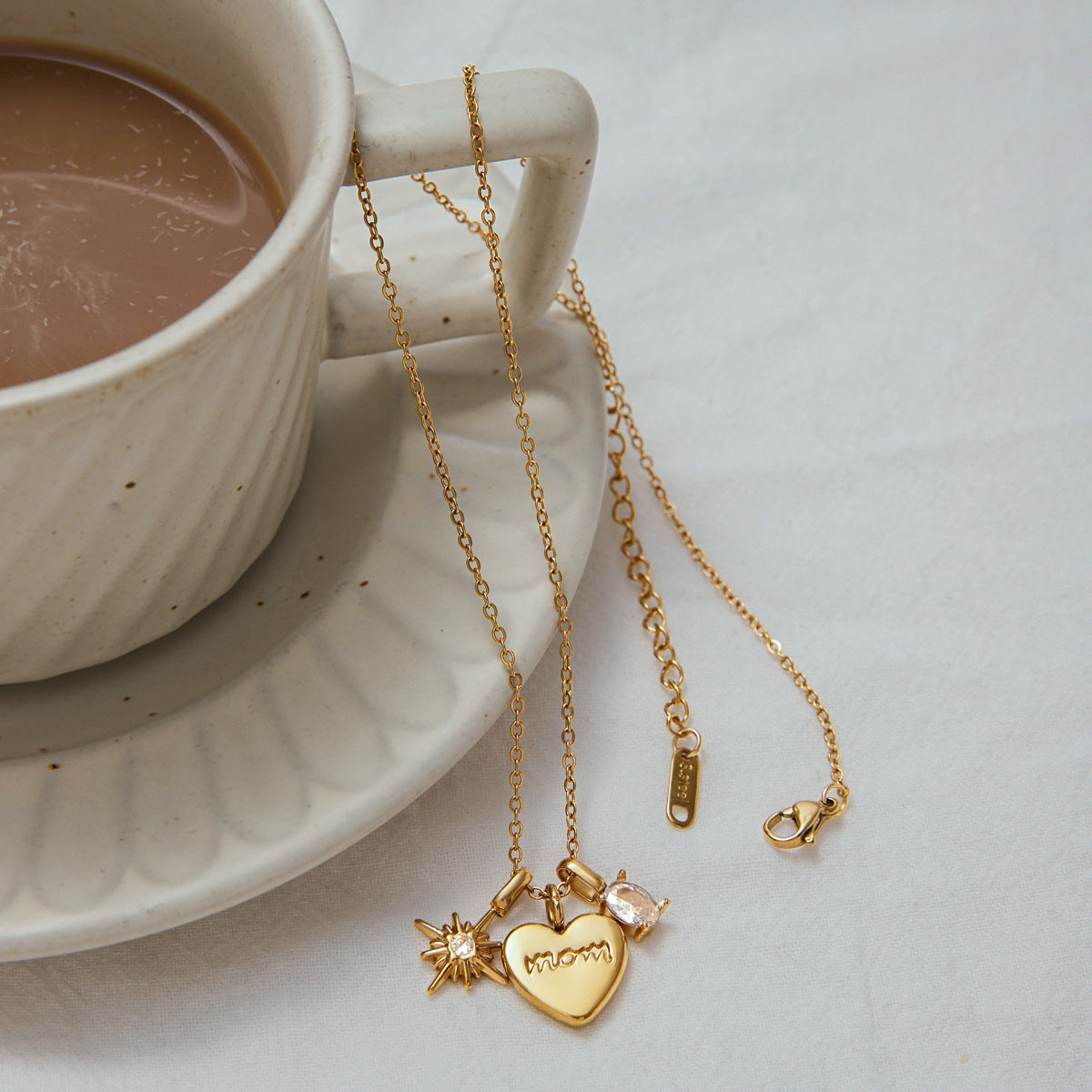 Radiant Mother's Heart Gold Locket