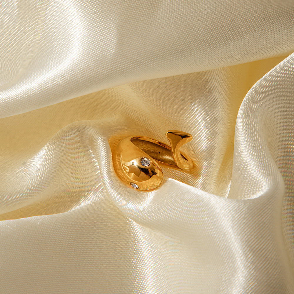 Serpentine Aura Gold Ring