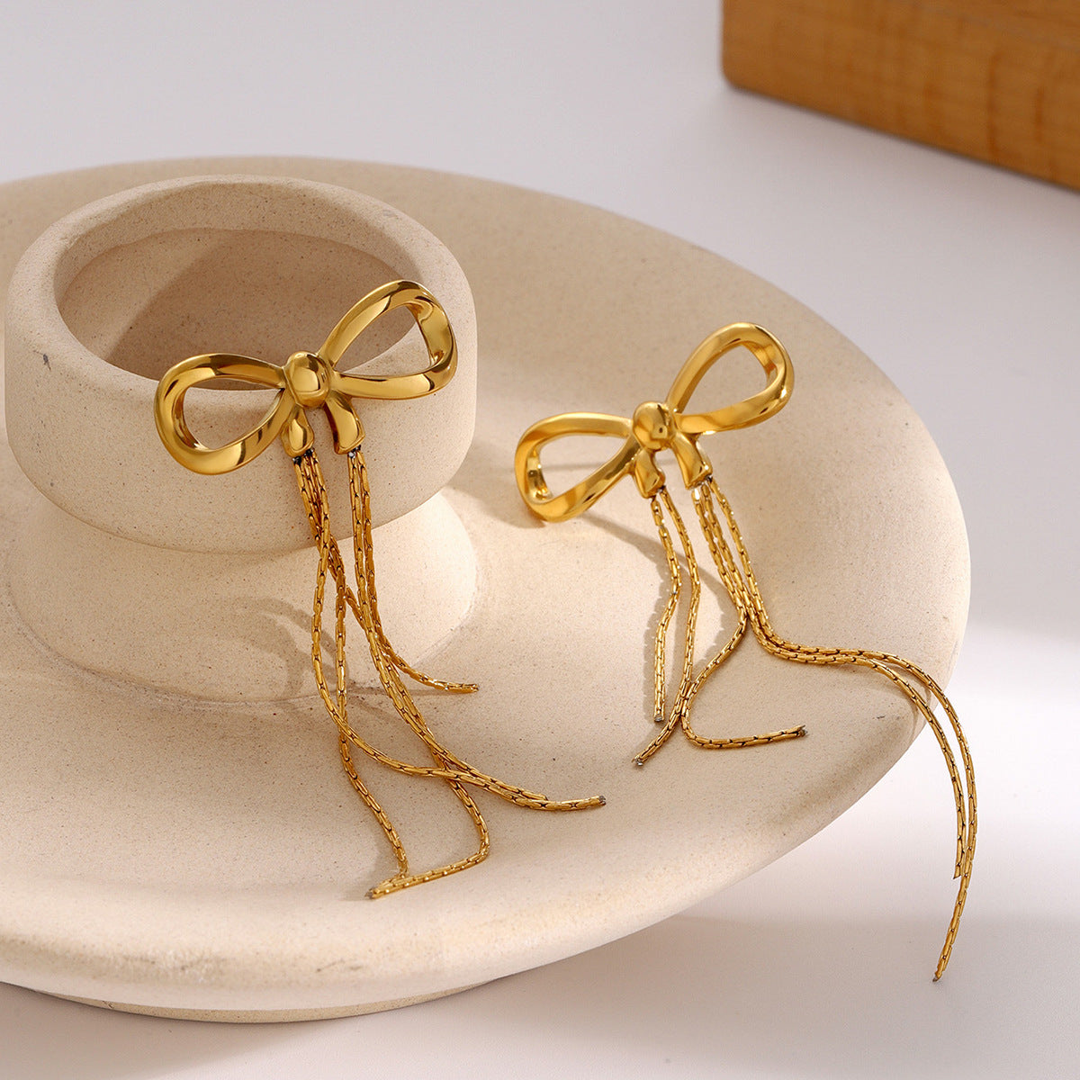 Yvette Graceful Bow Earrings