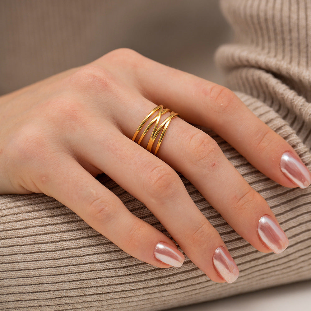 Golden Flow Ring