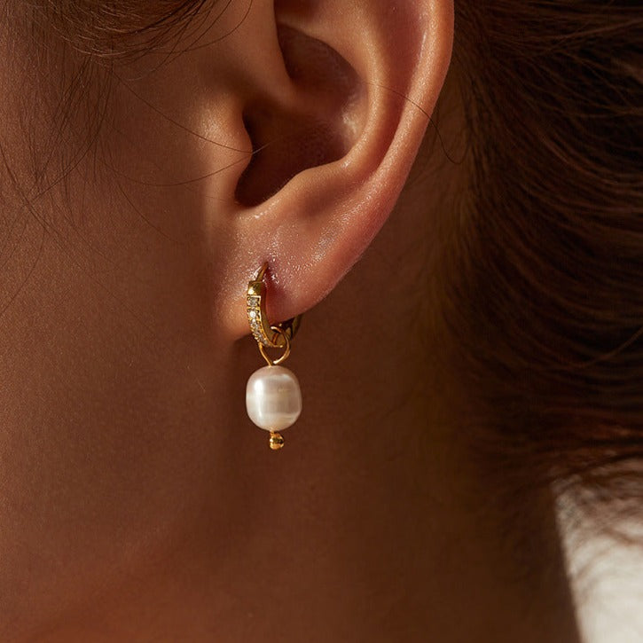 Elegant Pearl Drop Earrings