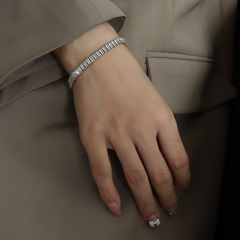 Radiant Gold Tennis Bracelet