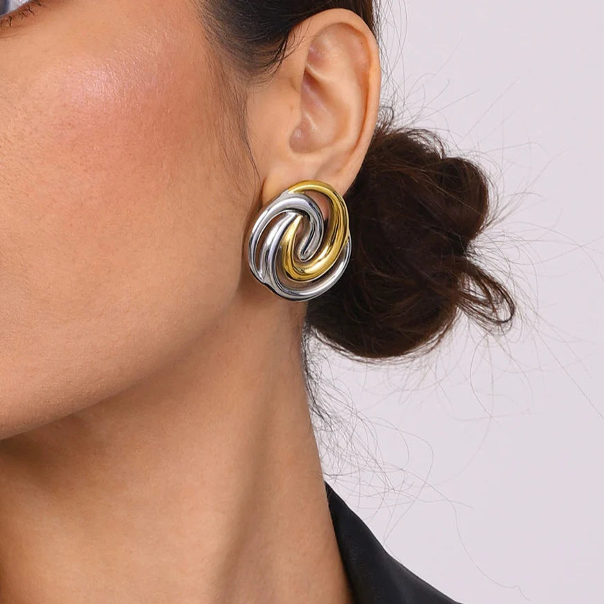 Janice Spiral Gold Earrings