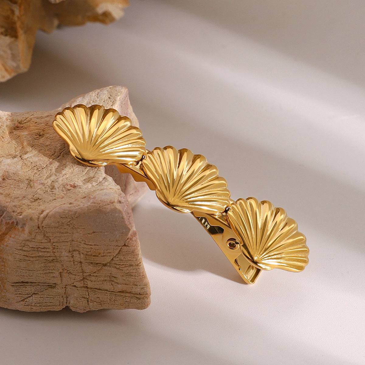 Ocean Whisper Gold Hair Pin