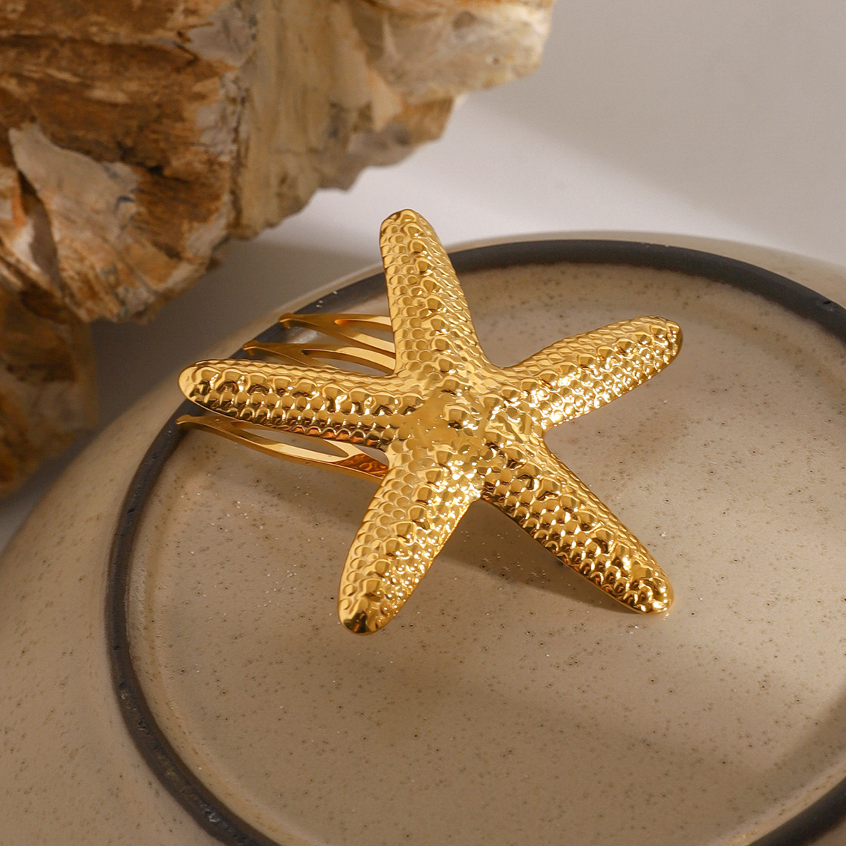 Golden Tide Starfish Hair Comb