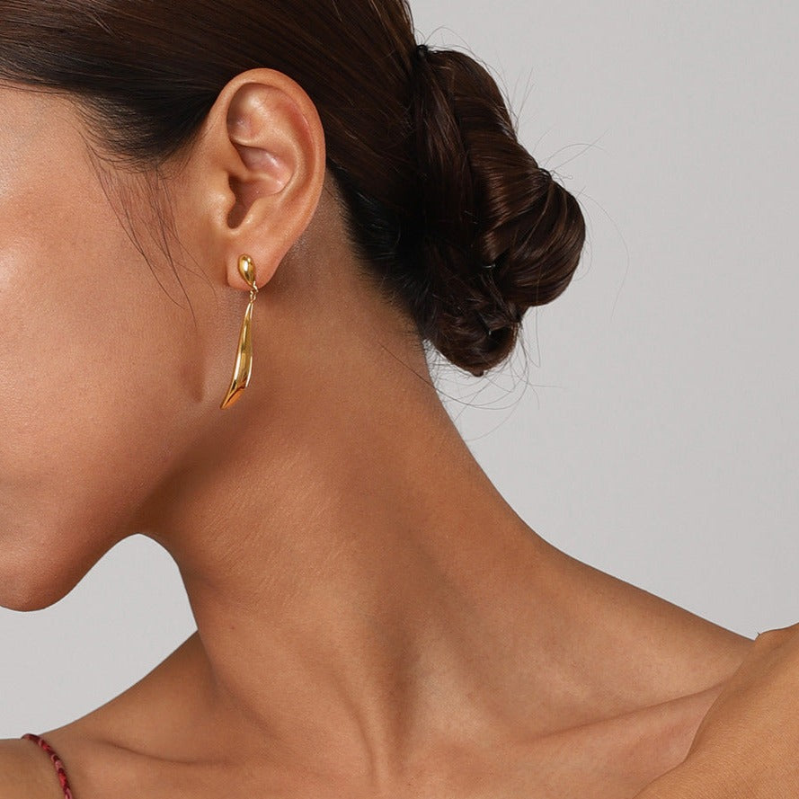 Sculpted Gold Dangles