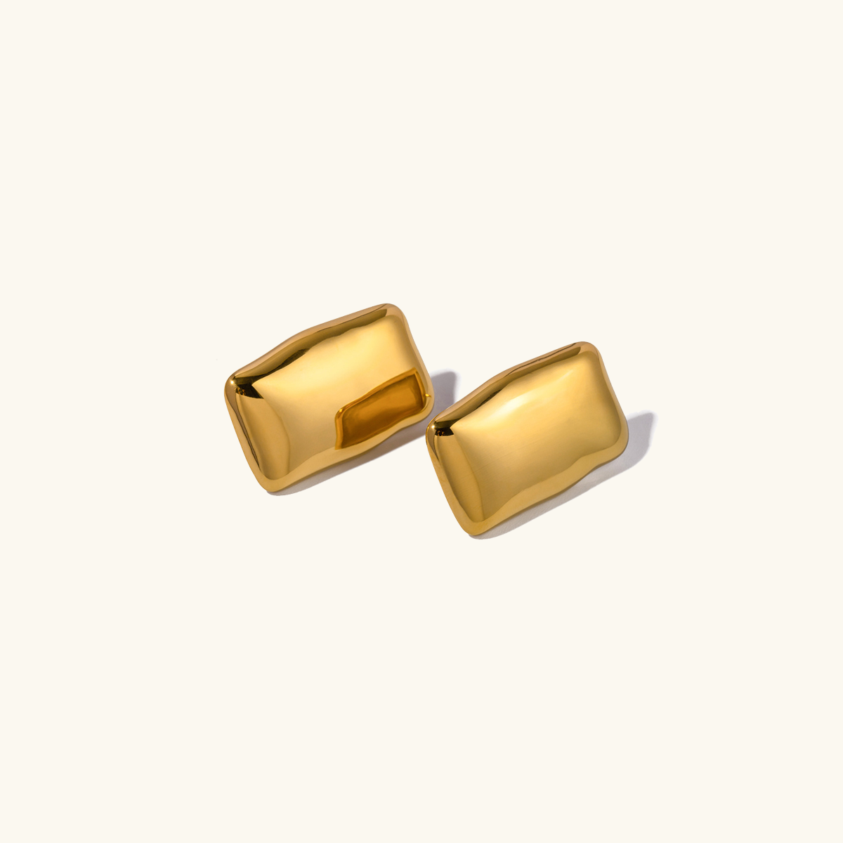Gold Olive Twirl Earrings