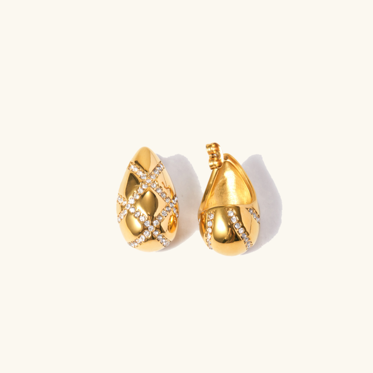 Luxe Gold Teardrop Earrings