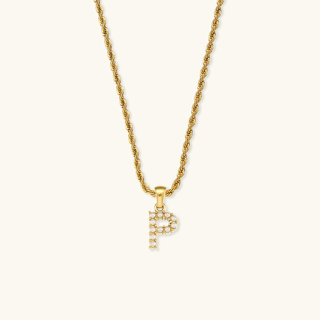Personalized Pearl Initial Necklace