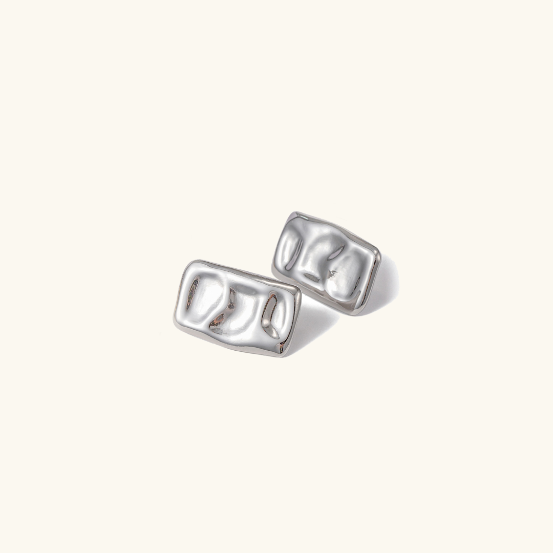 Geraldine Hammered Gold Hoops