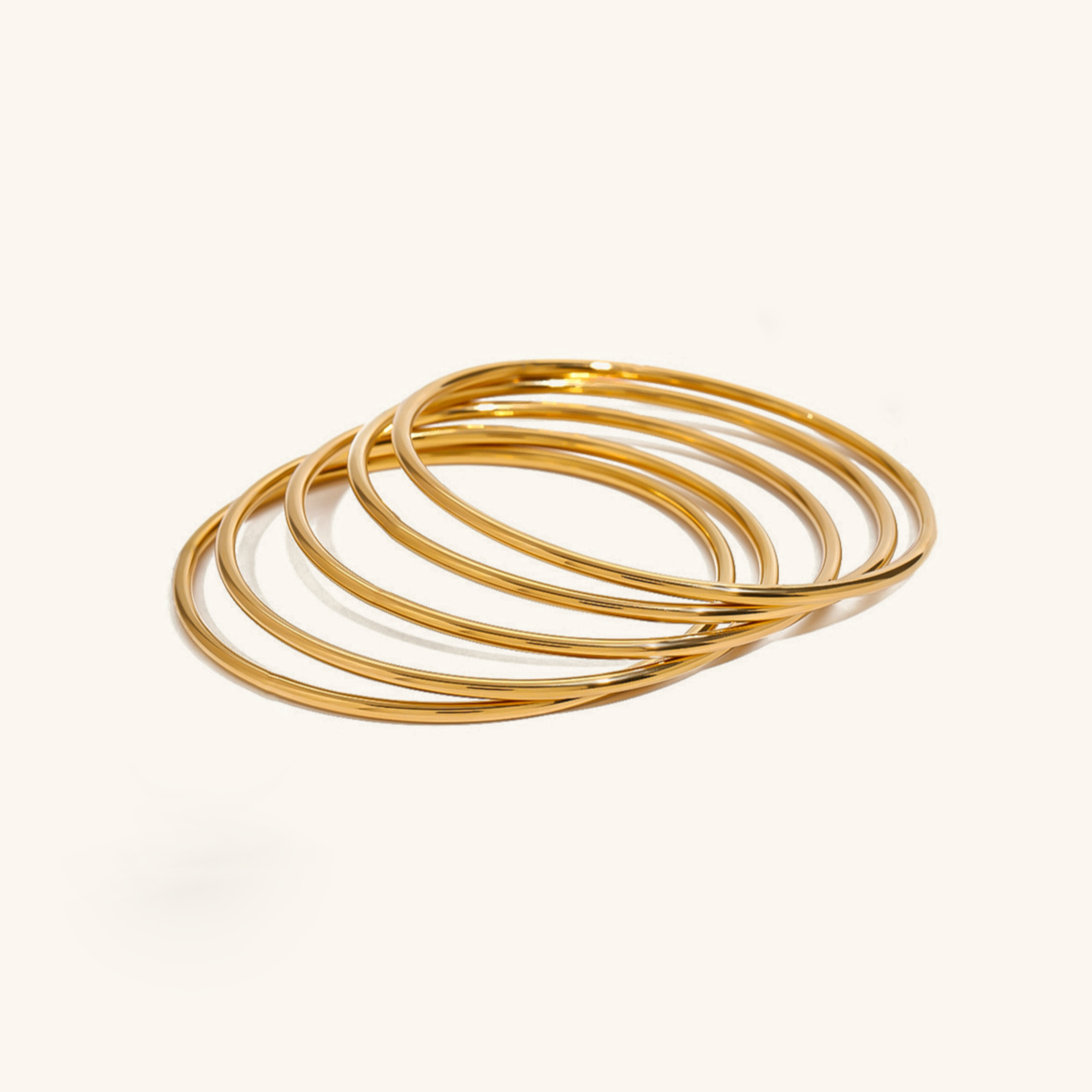 Elegant Gold Stackable Bangle Set