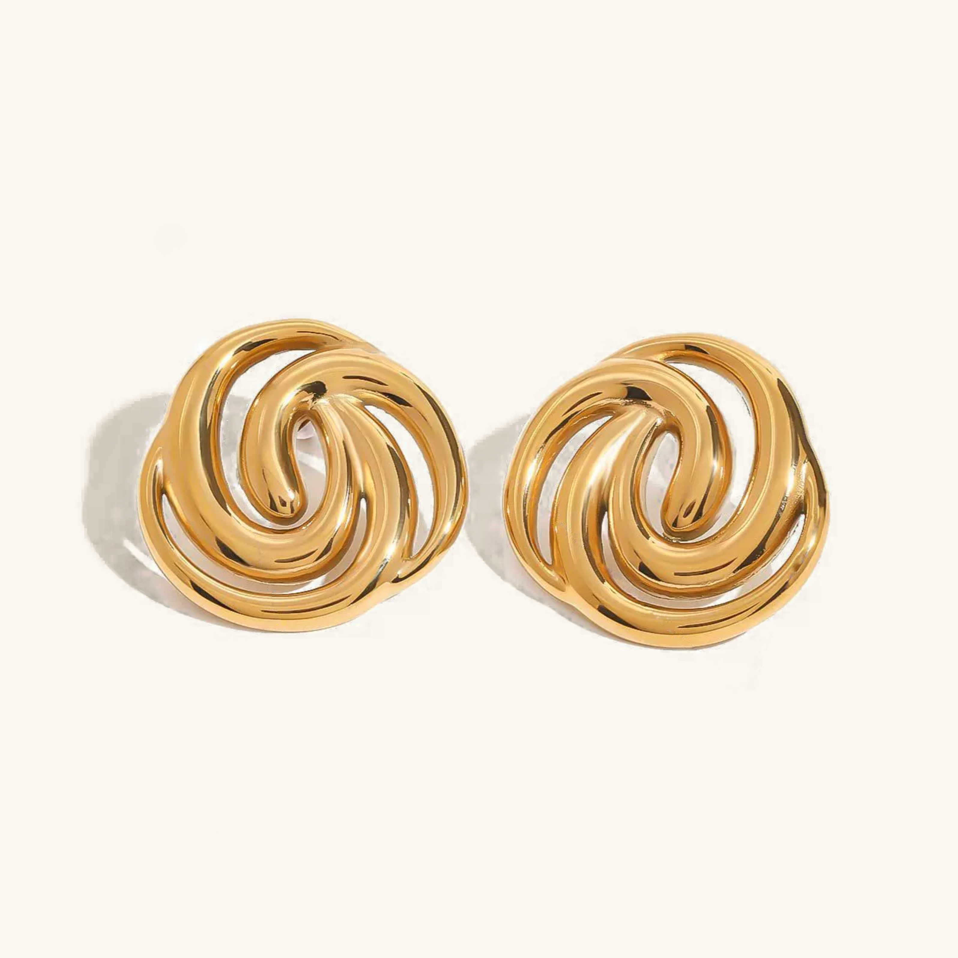 Janice Spiral Gold Earrings