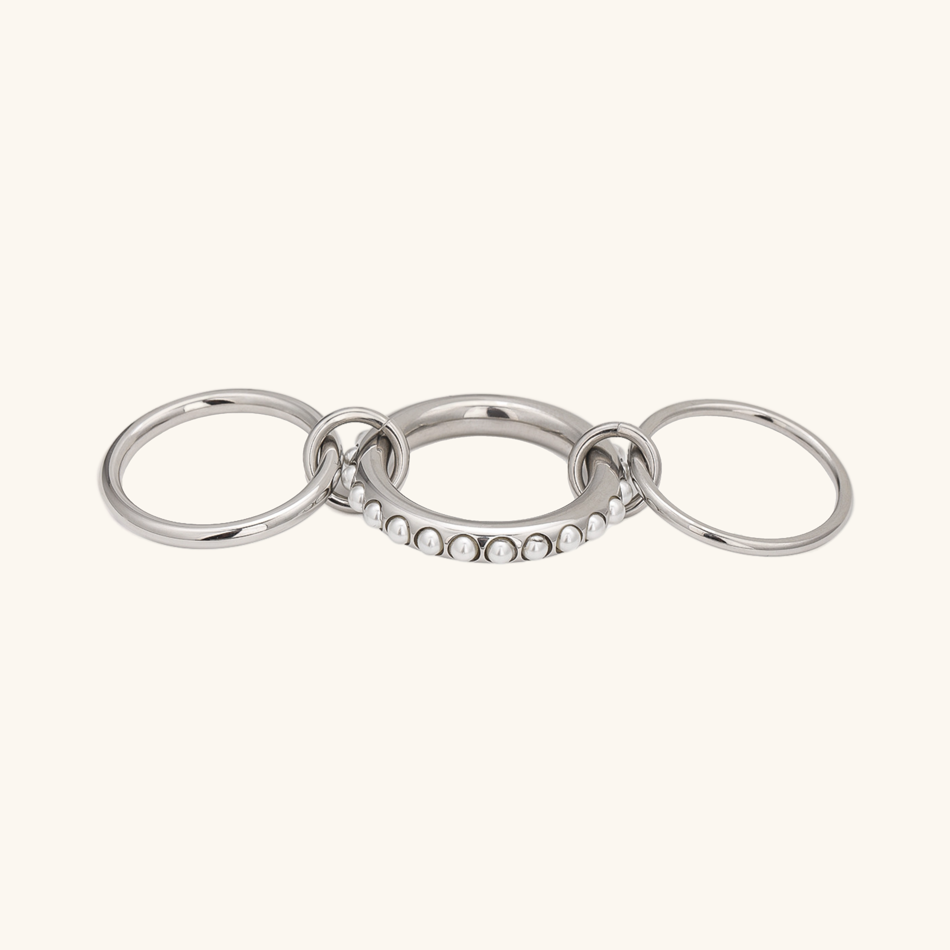 Elegant Stacked Pearl Ring