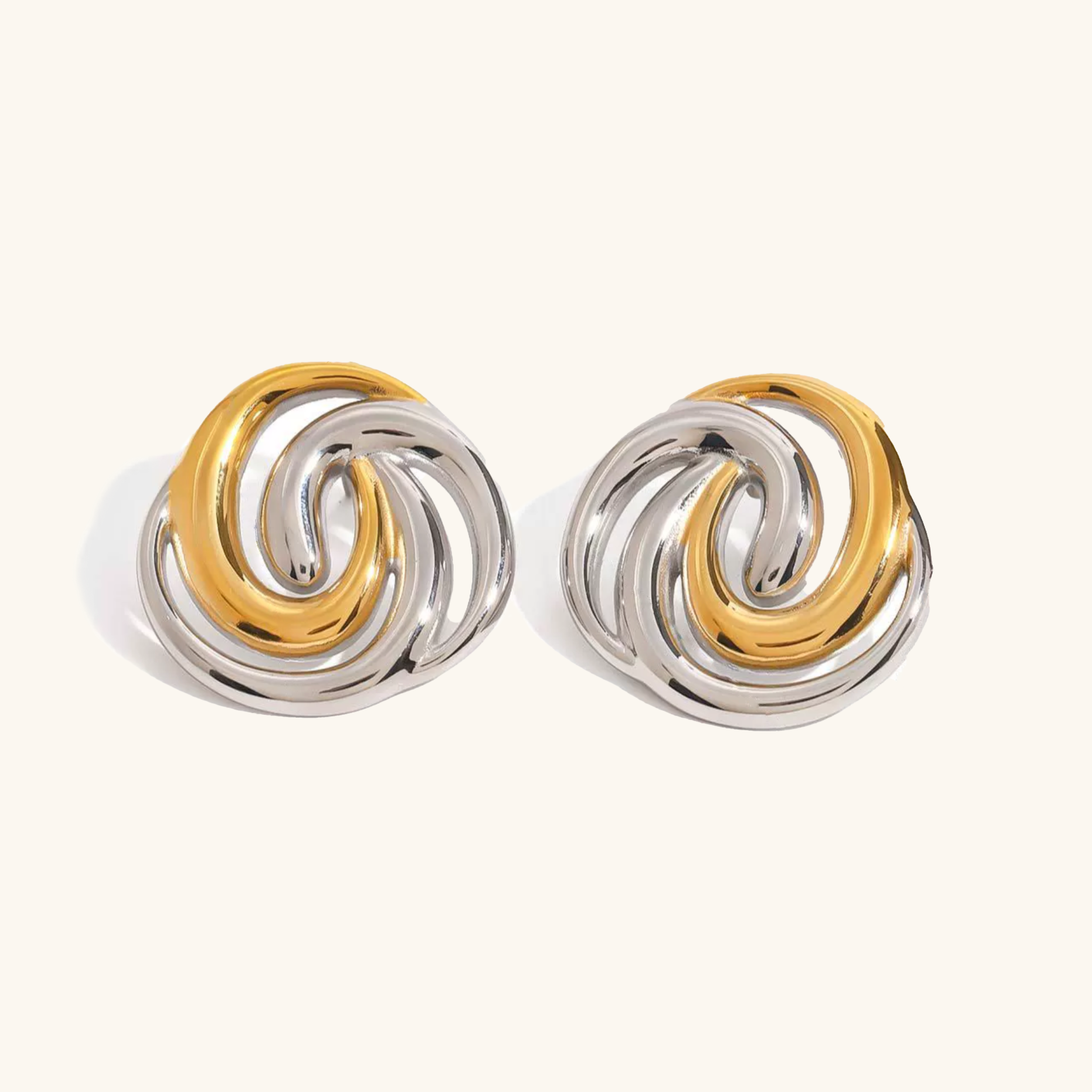 Janice Spiral Gold Earrings