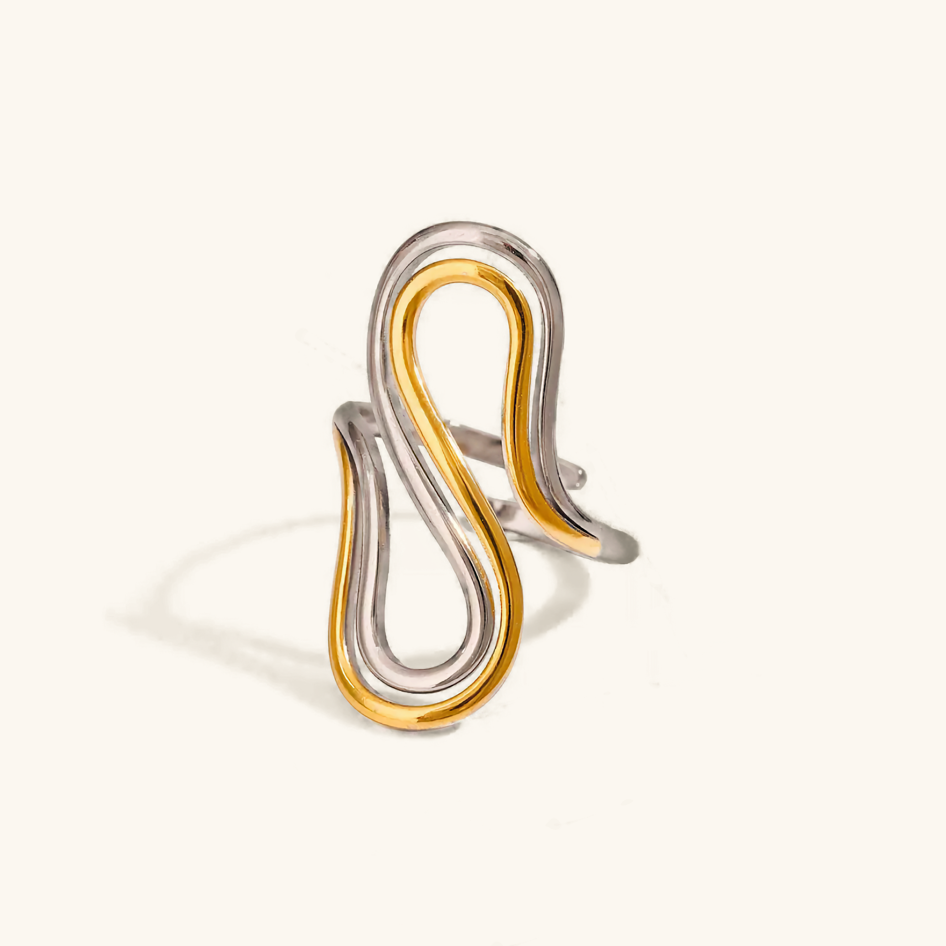 Abstract Gold Statement Ring