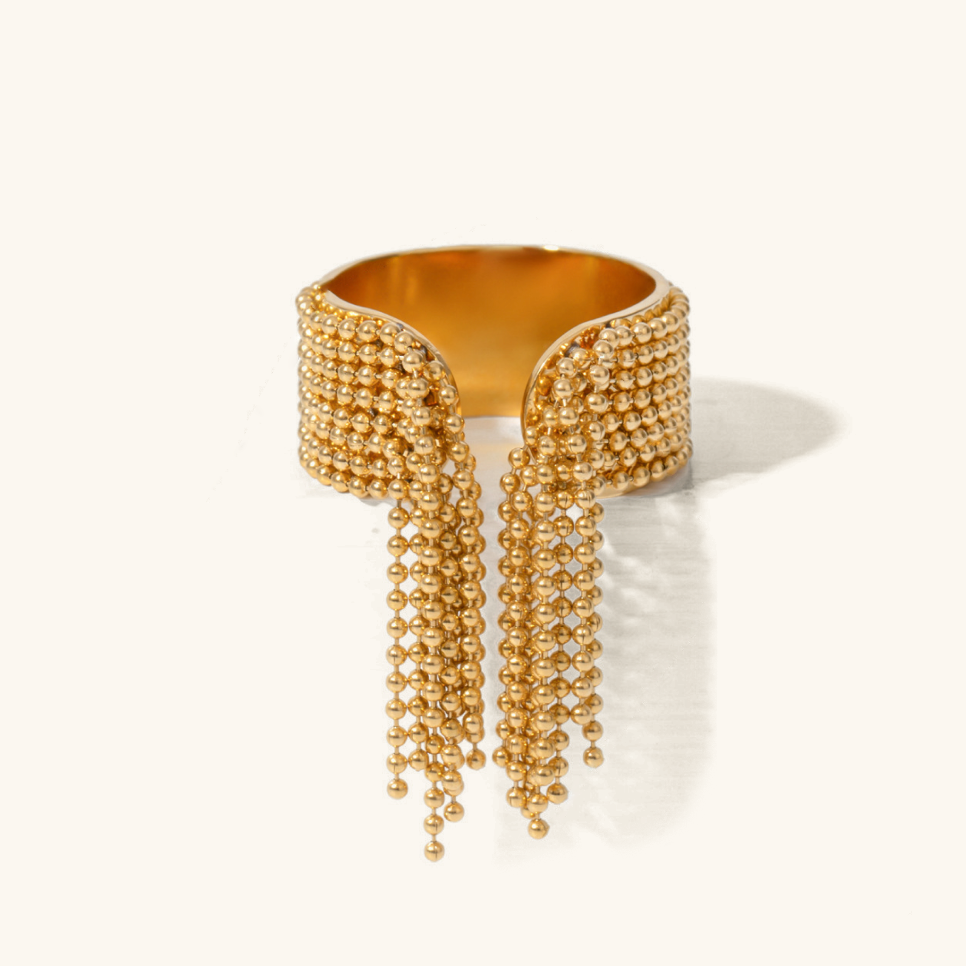 Luxe Gold Tassel Ring