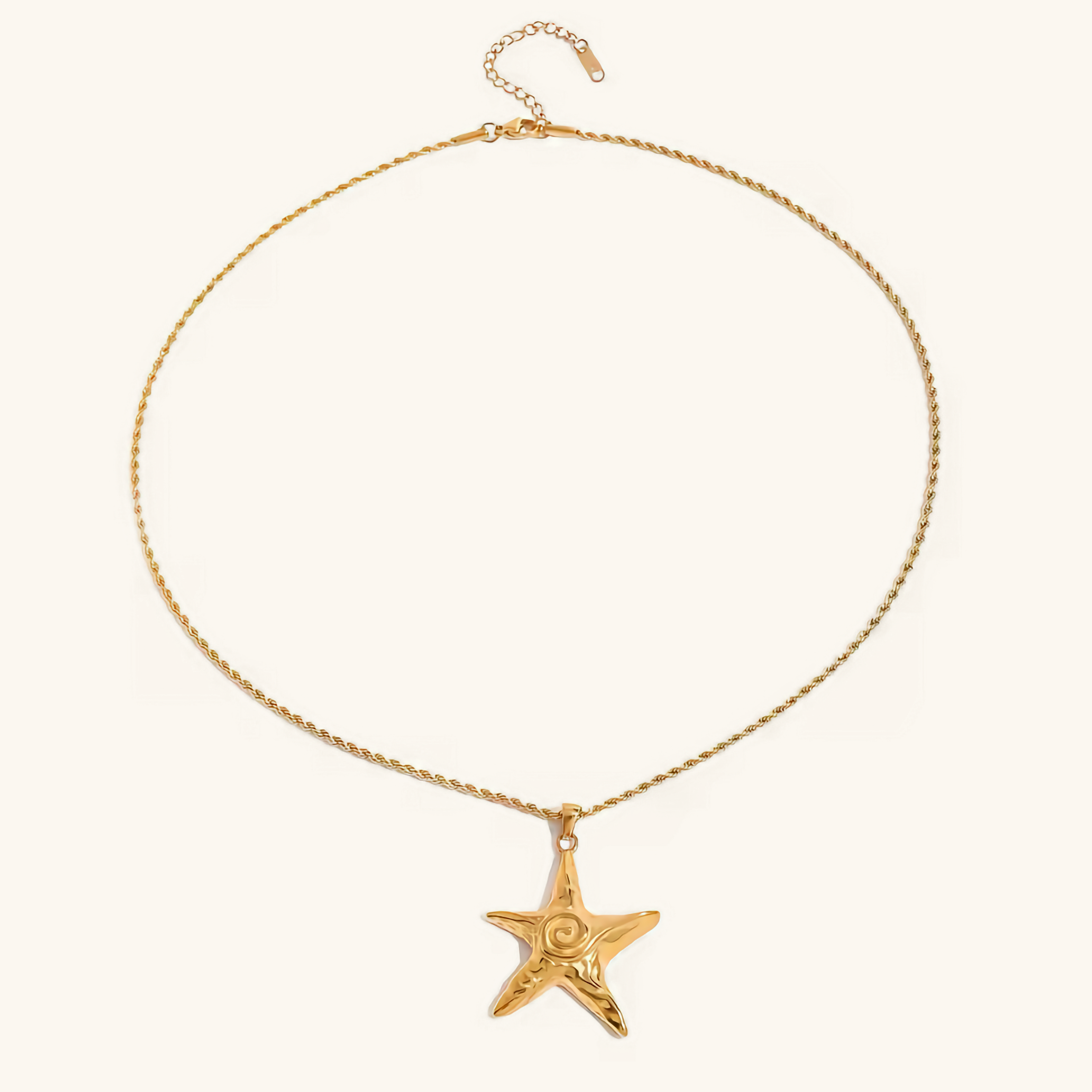 Ocean's Embrace Gold Starfish Necklace