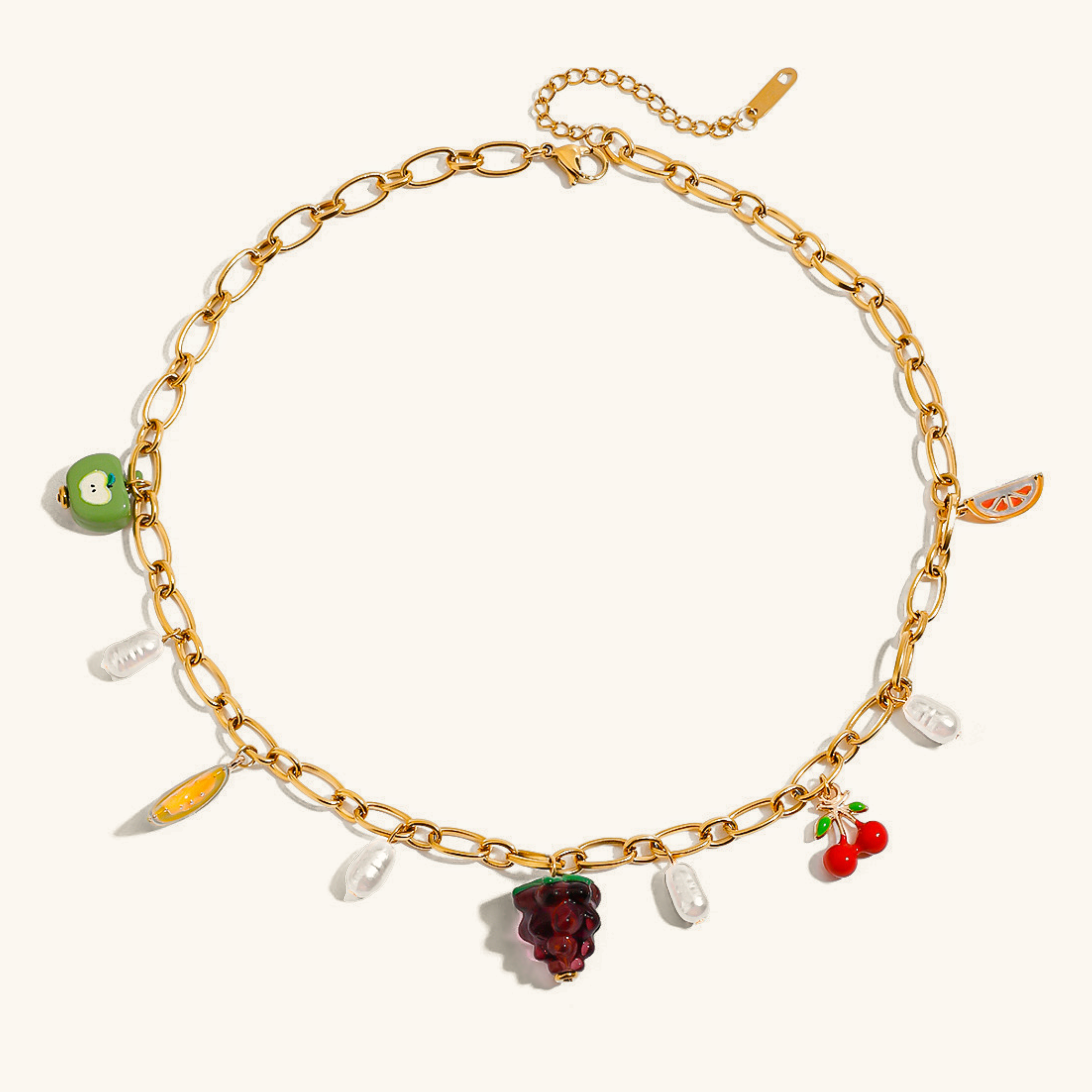 Sunny Fruit Fiesta Gold Necklace