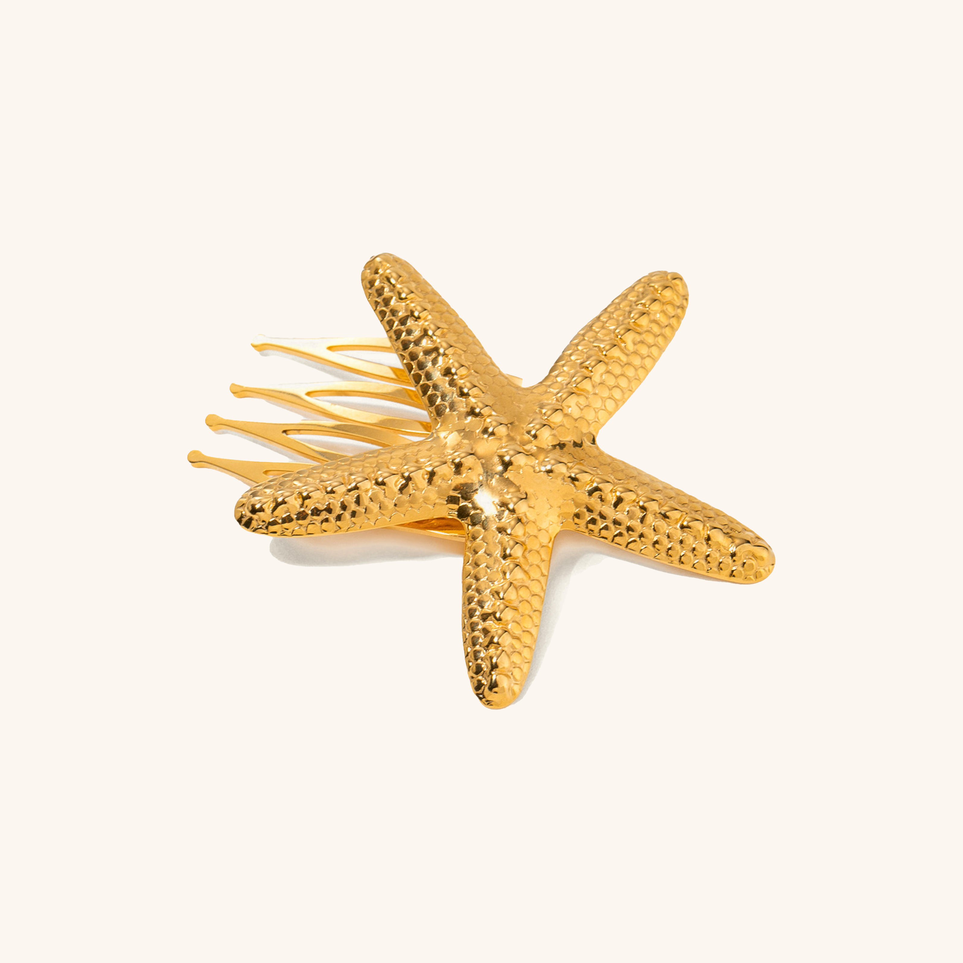 Golden Tide Starfish Hair Comb