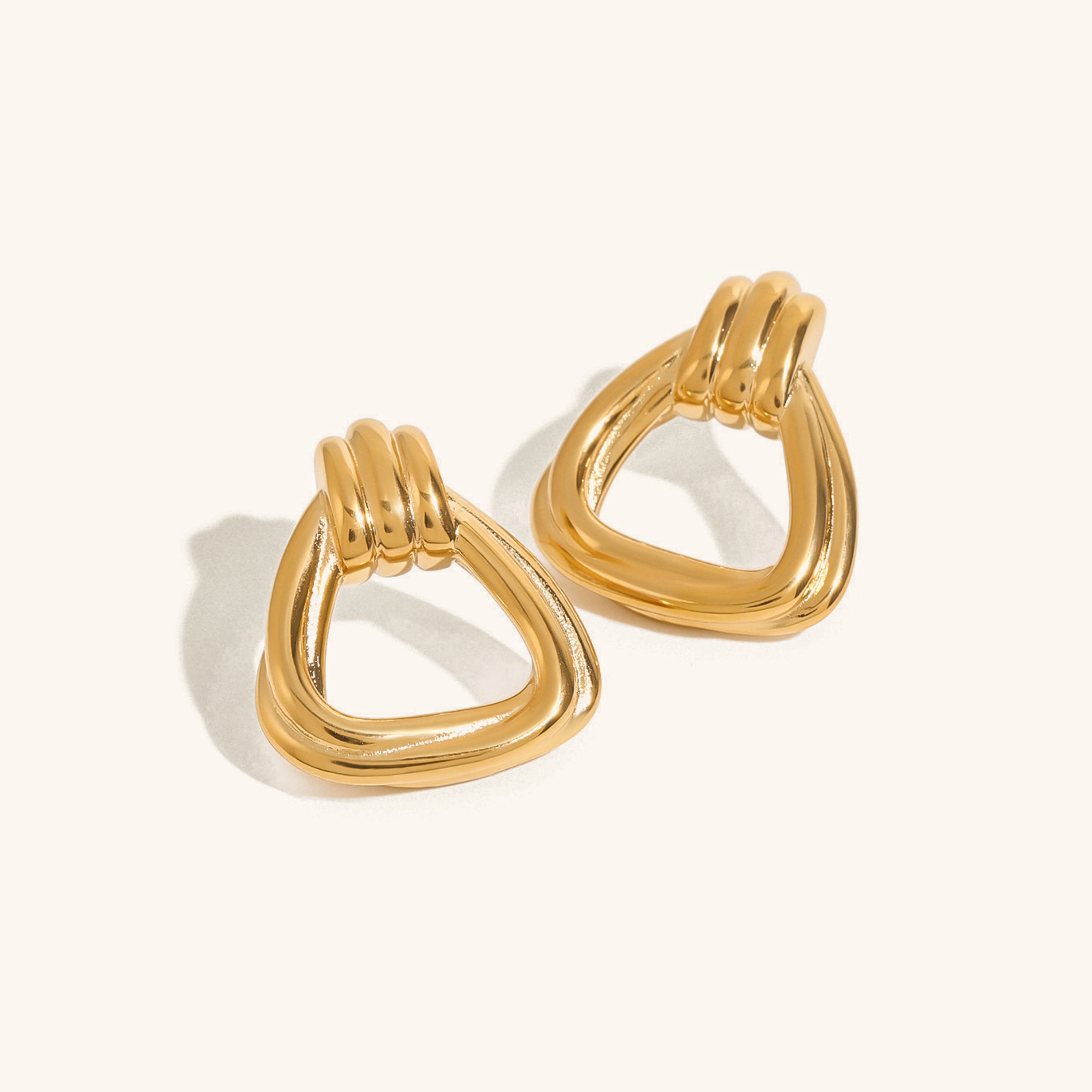 Ethereal Knot Gold Earrings
