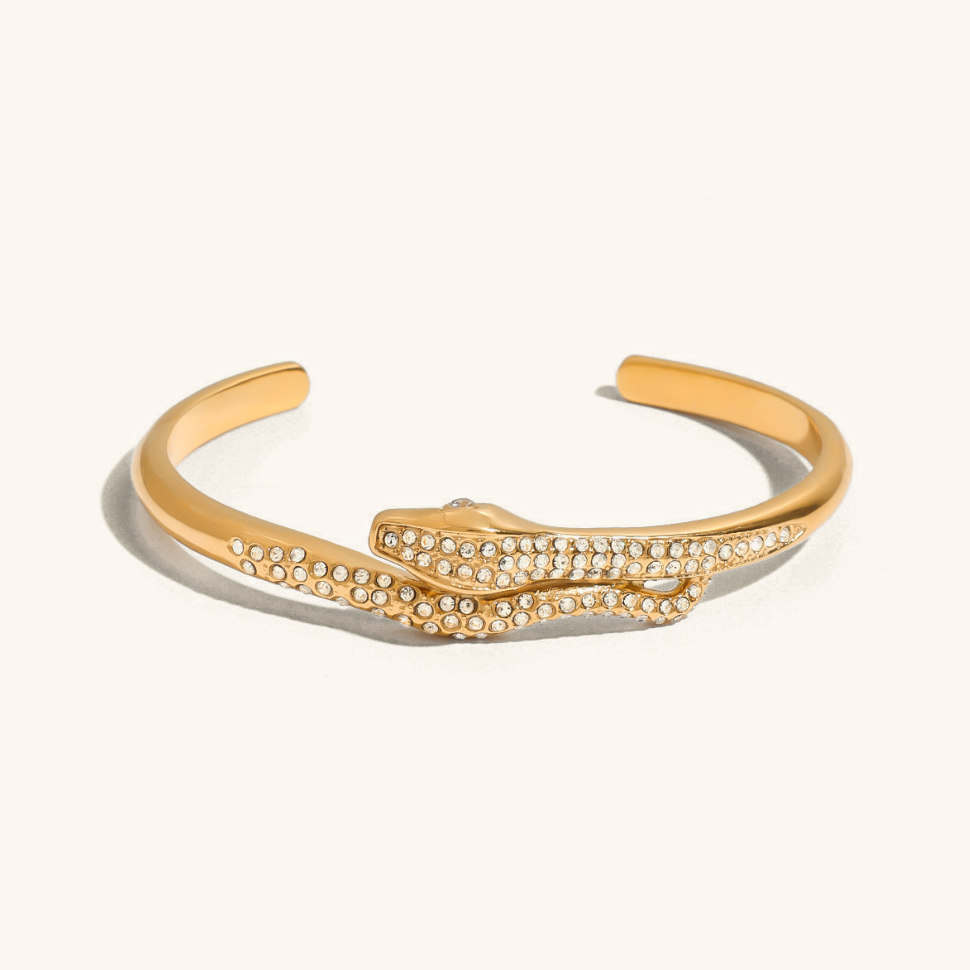 Serpentine Diamond Accent Bangle