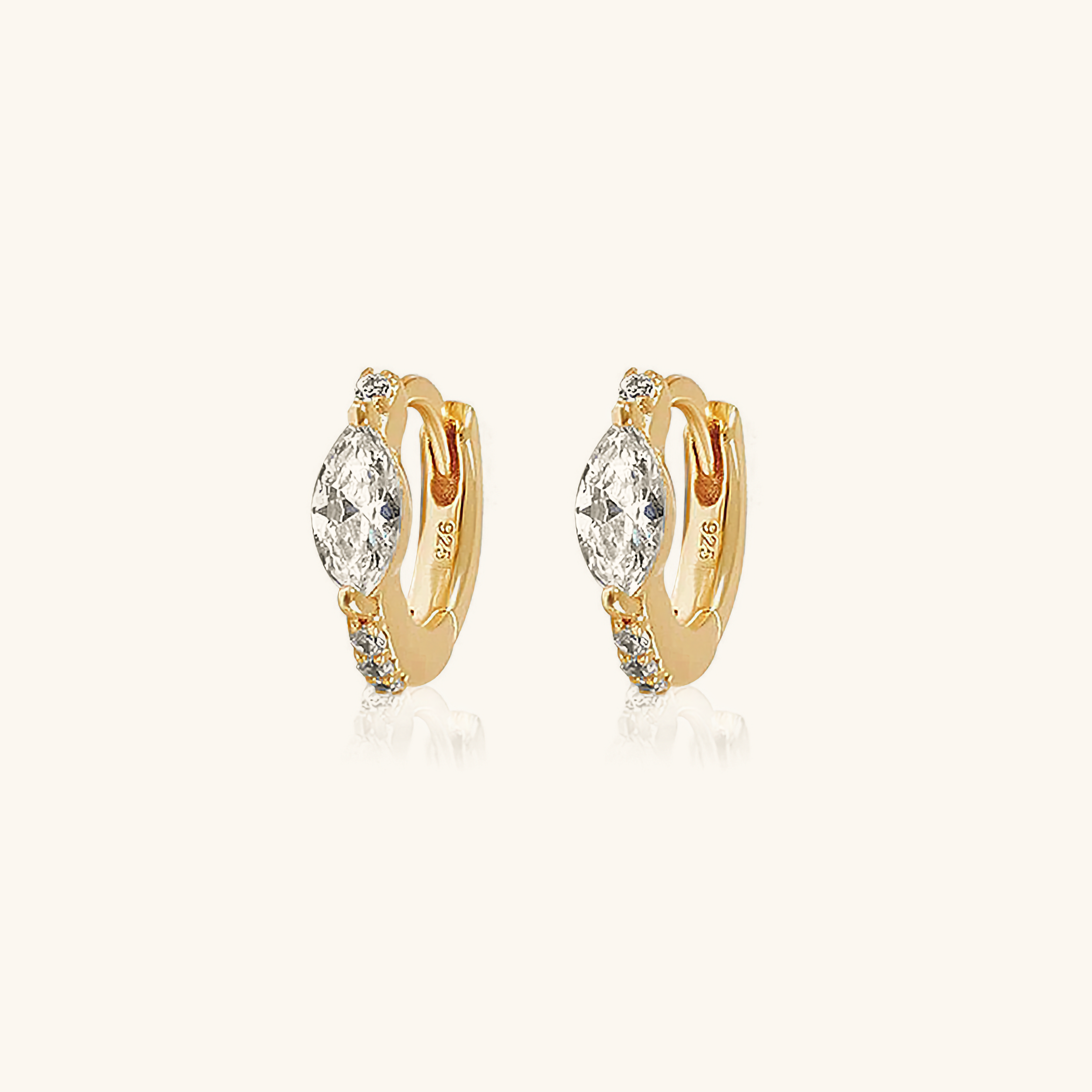 Marquise Sparkle Hoops