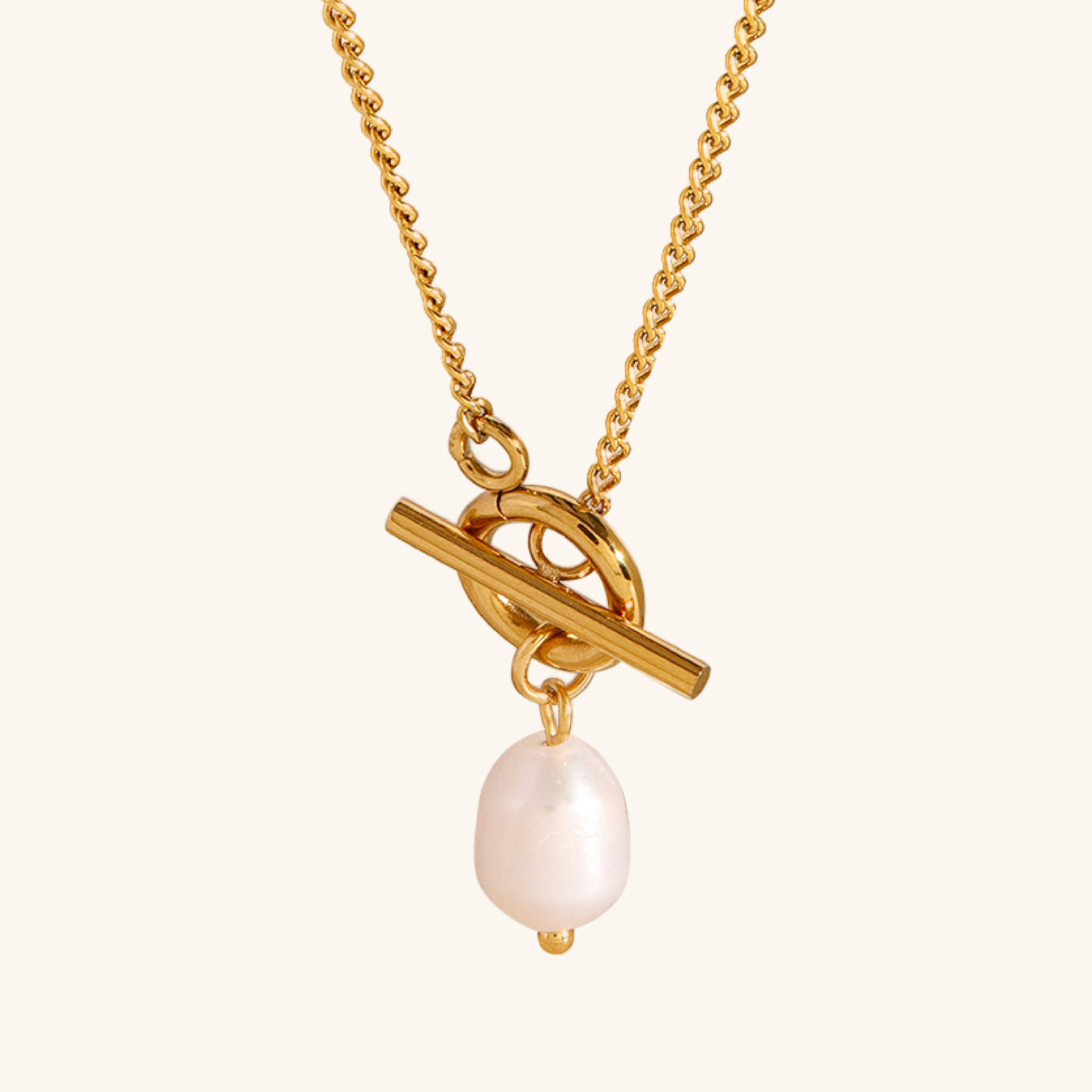 Chic Pearl Toggle Necklace