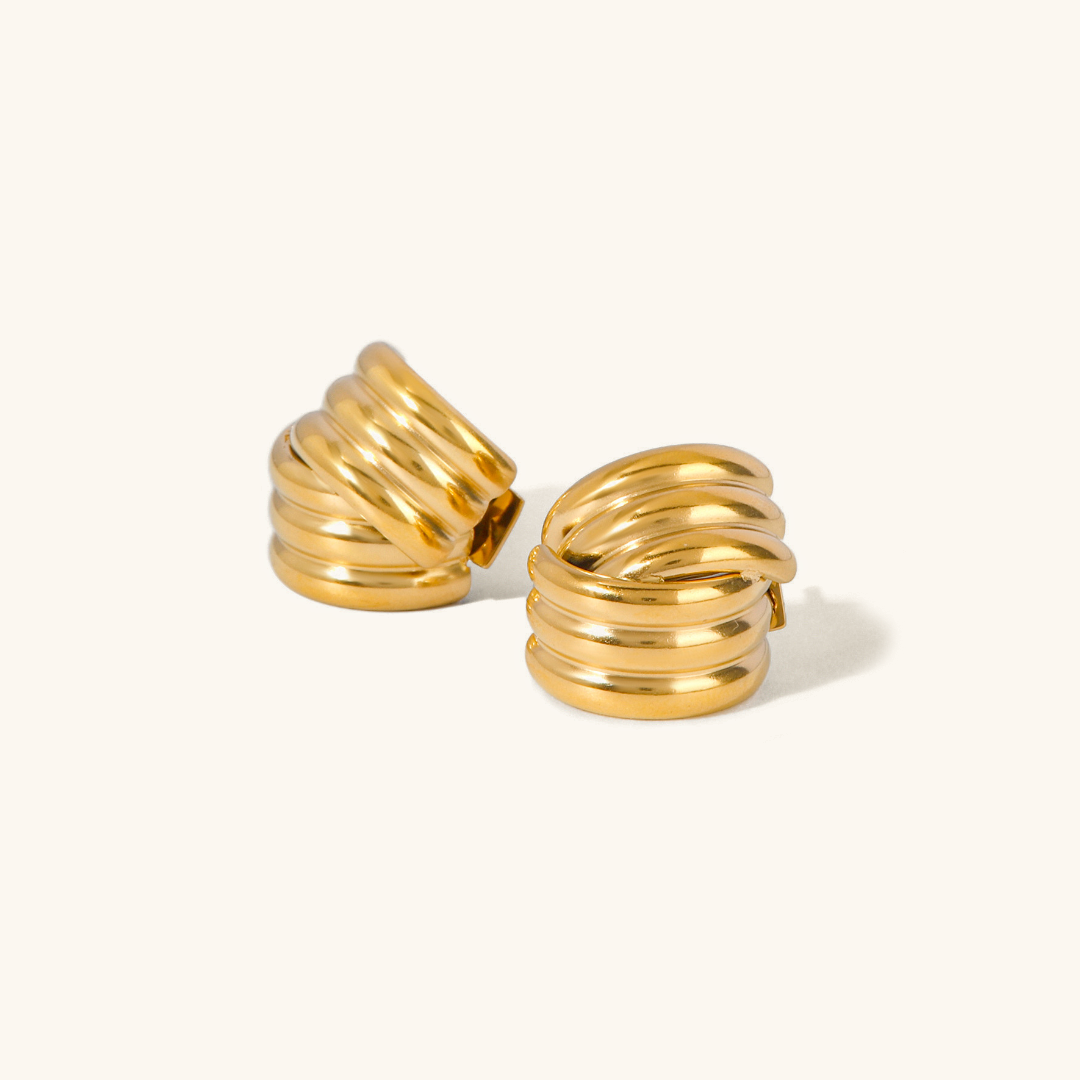 Orbit Gold Stud Earrings