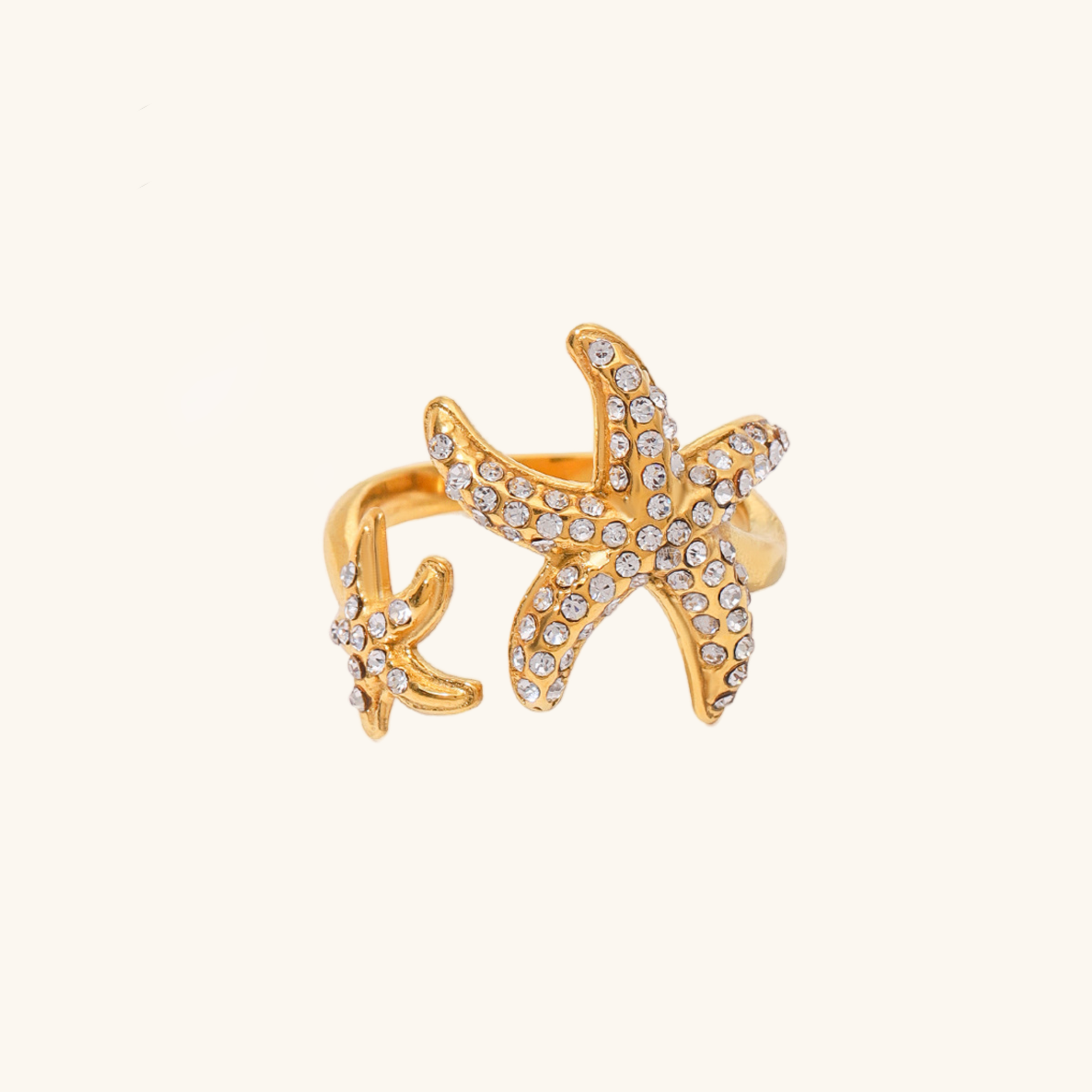 Oceanic Starfish Embrace Ring