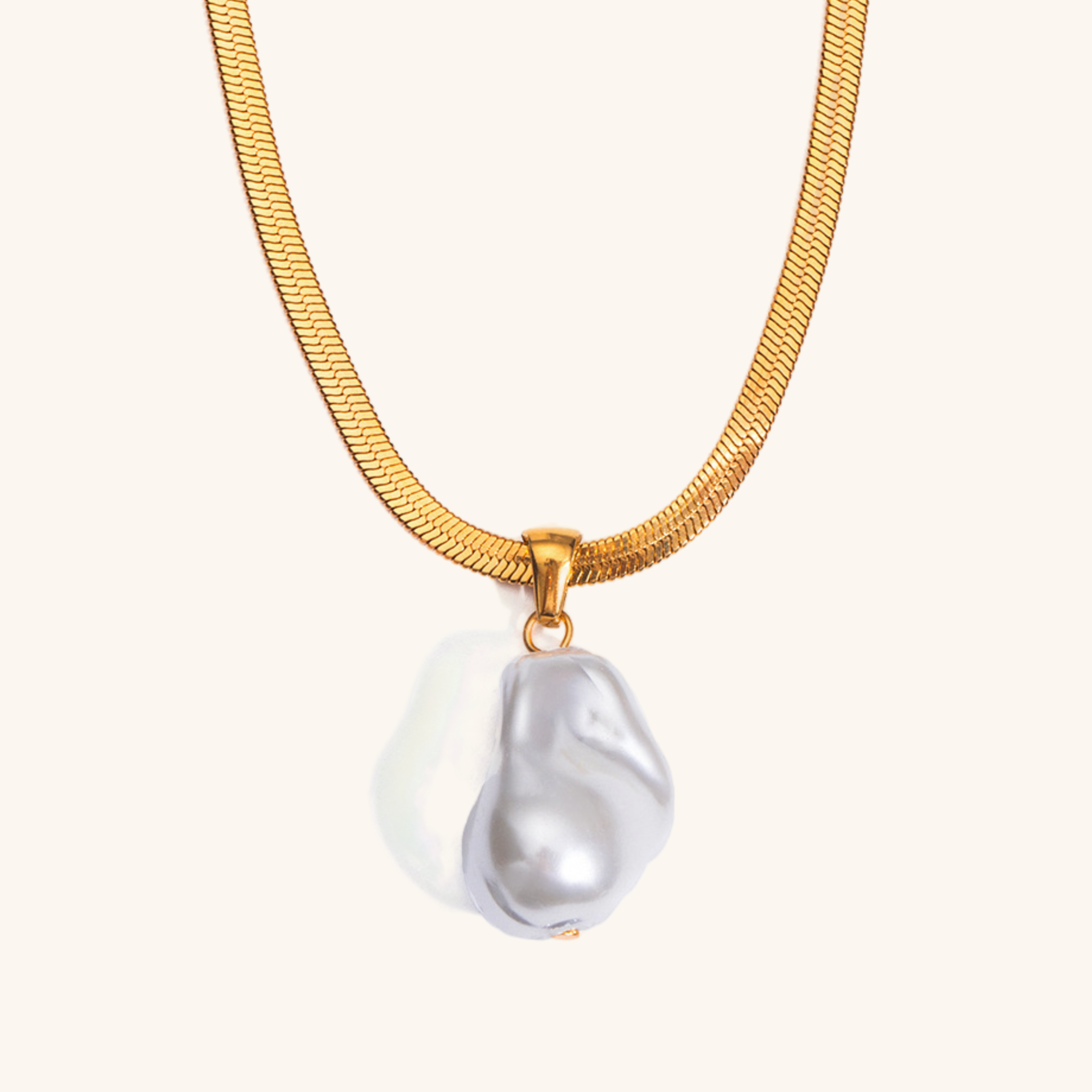 Modern Pearl Chain Necklace