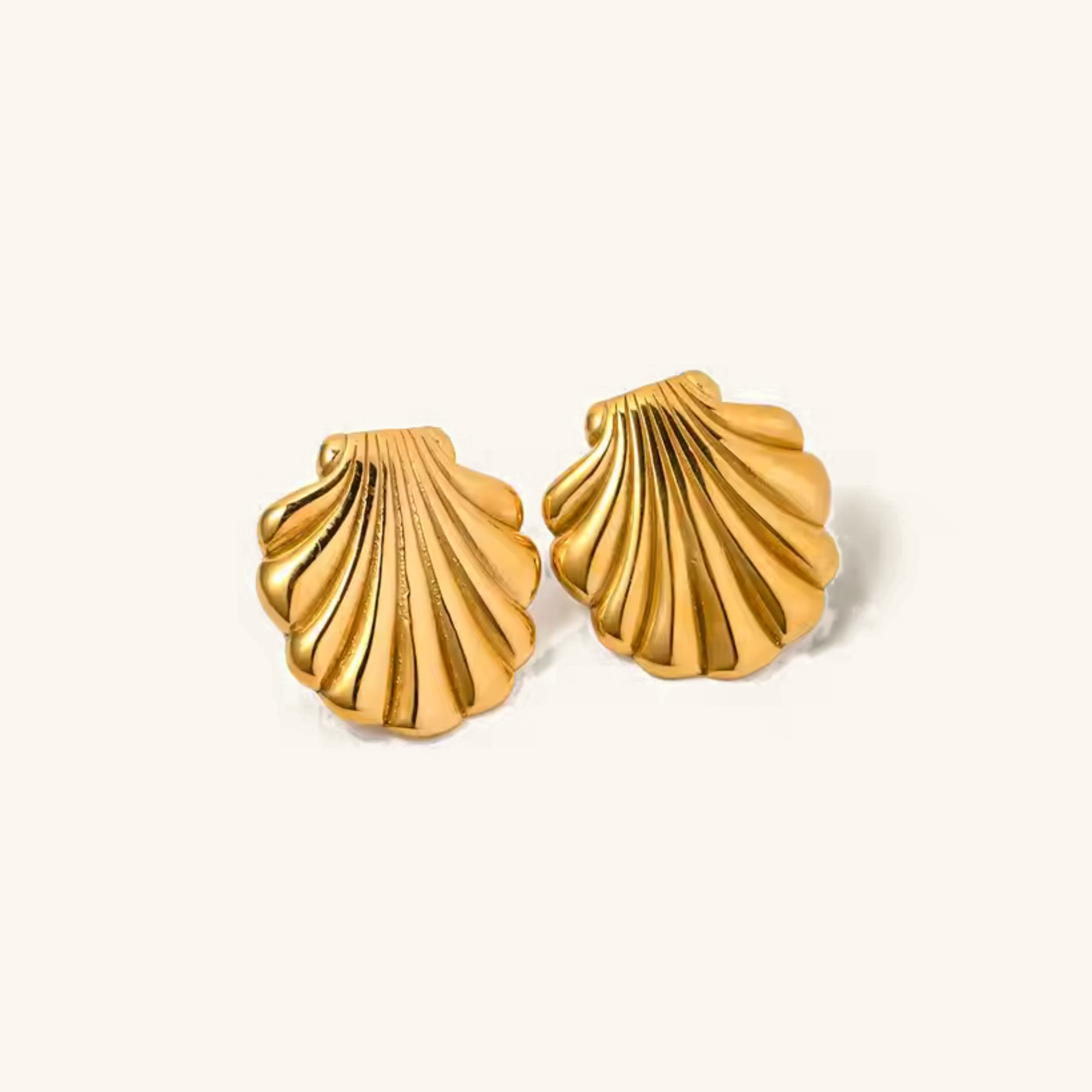 Coastal Gold Seashell Dangles
