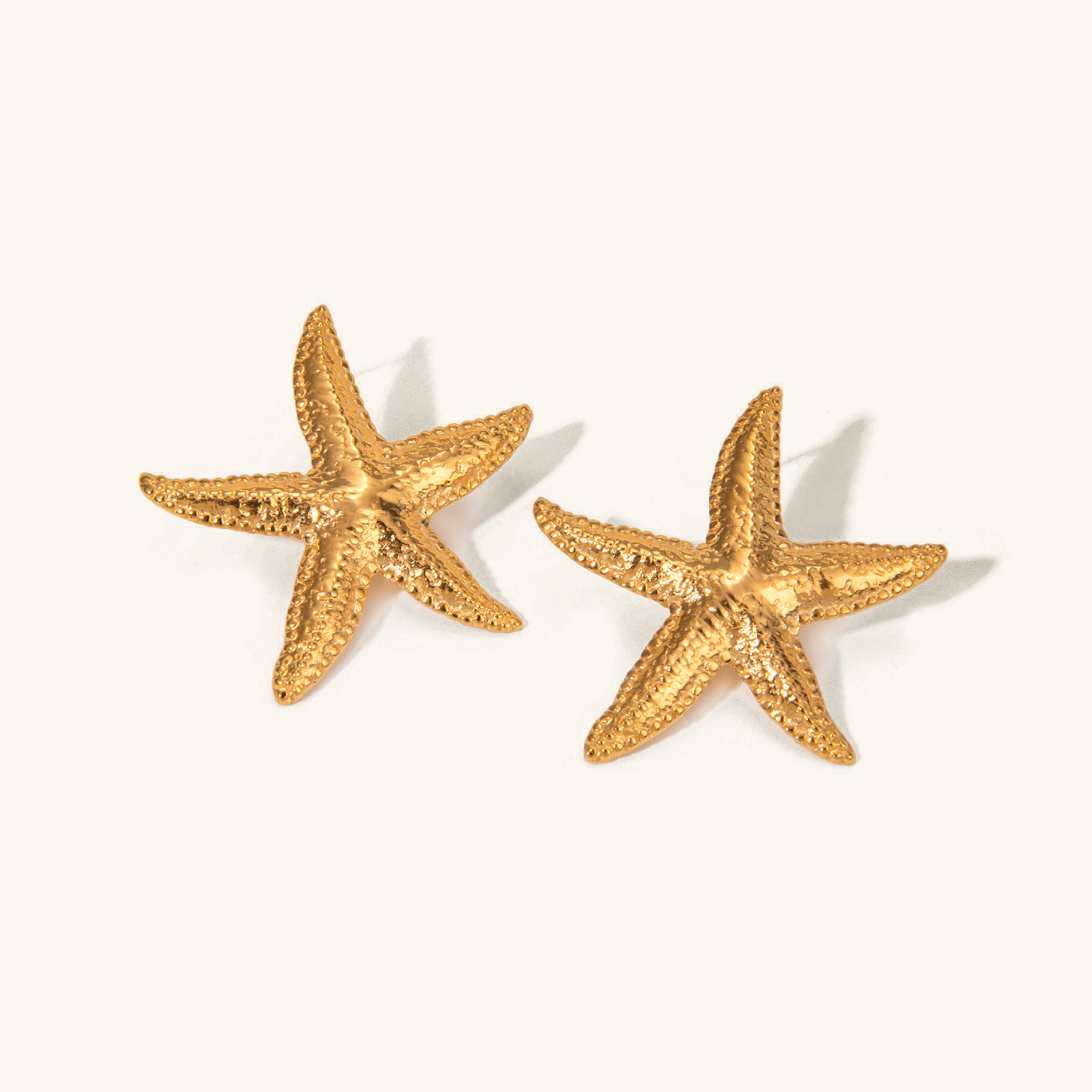 Oceanic Gold Starfish Studs