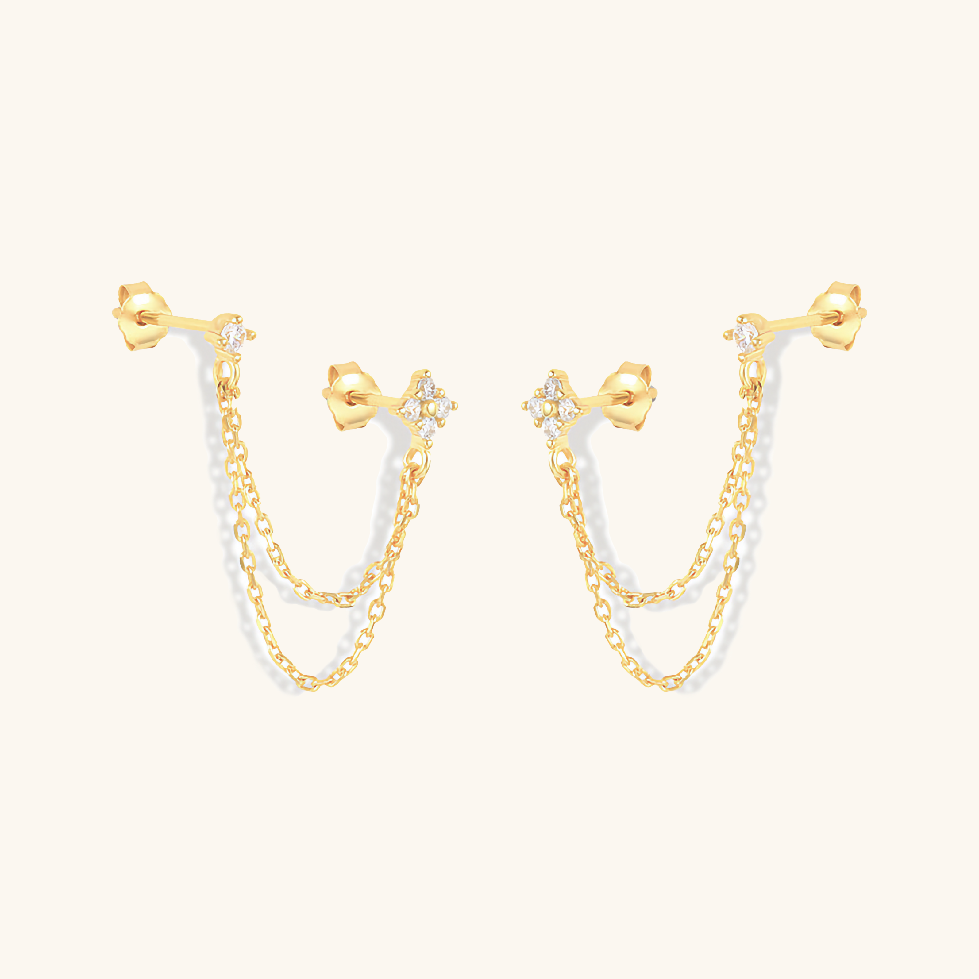 Luxe Chain Diamond Stud
