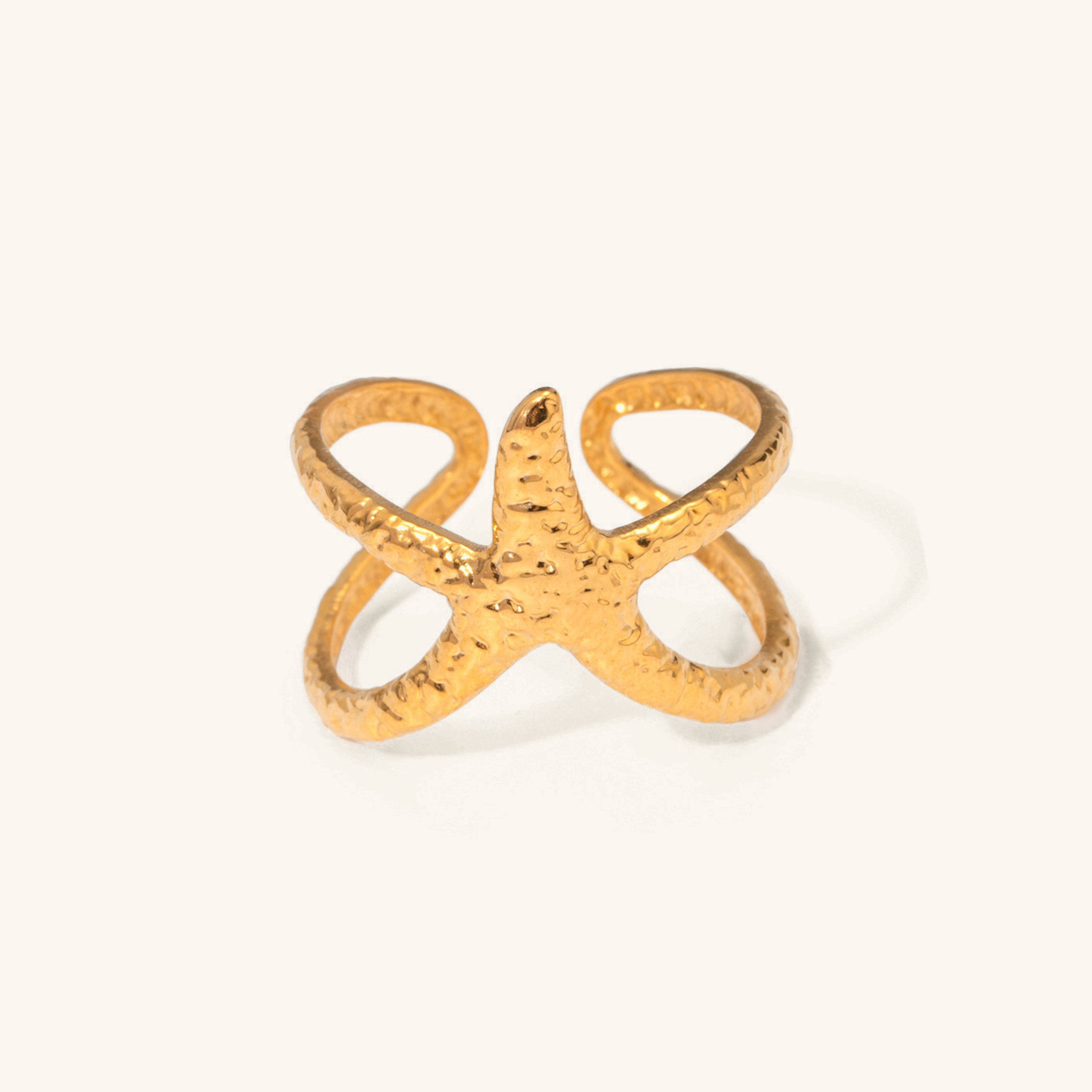 Oceanic Starfish Gold Ring