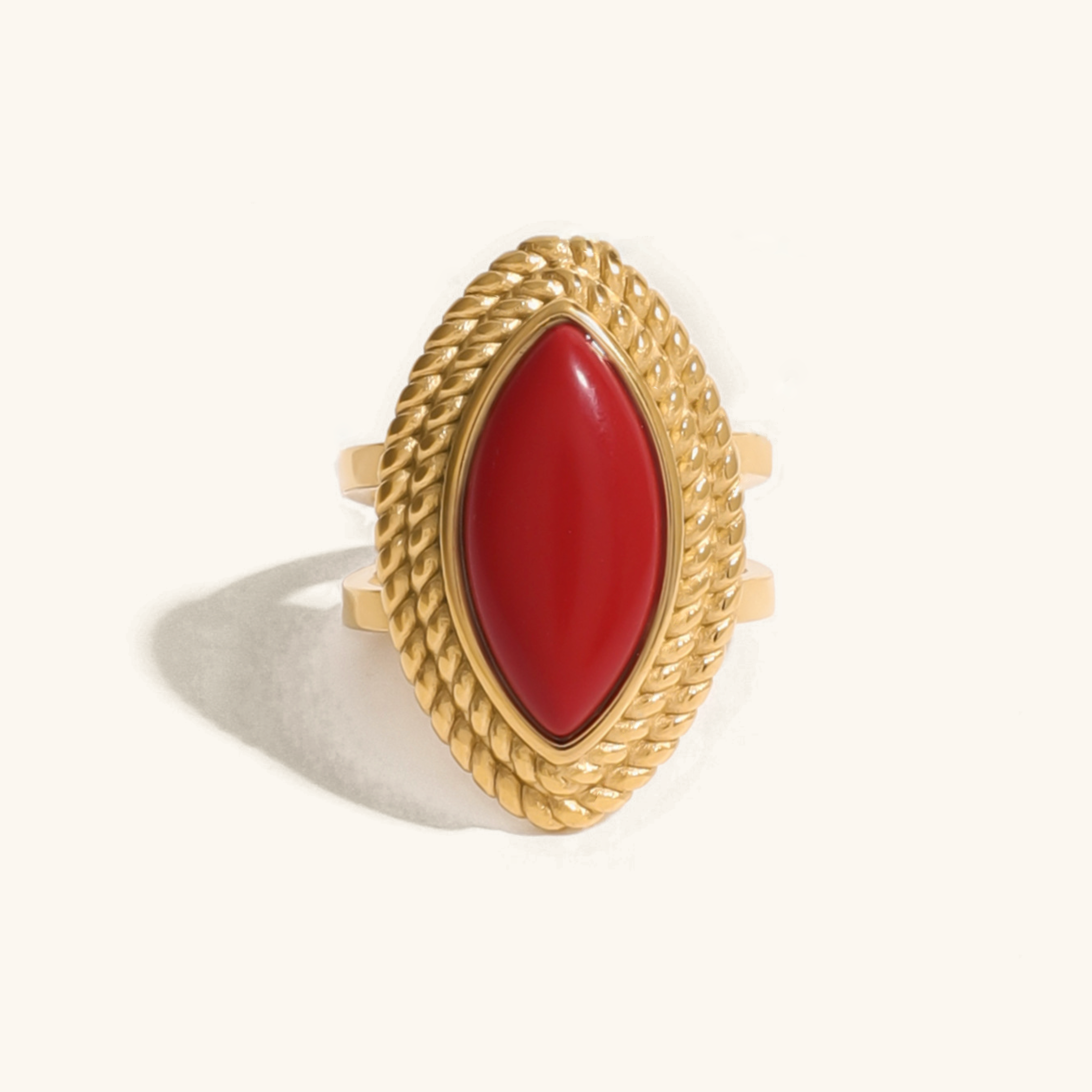 Marquise Crown Gold Ring