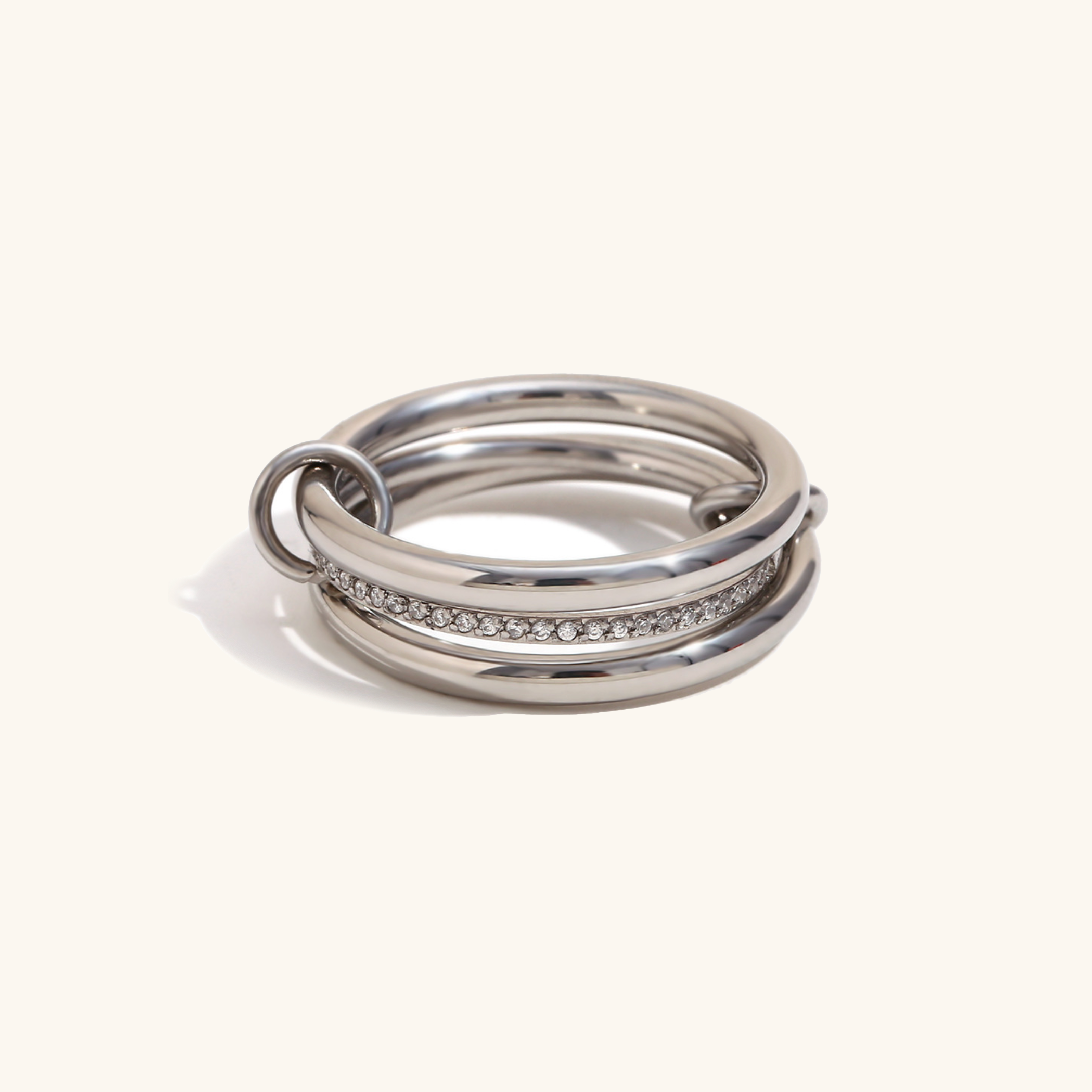 Evadne Sparkle Stack Ring