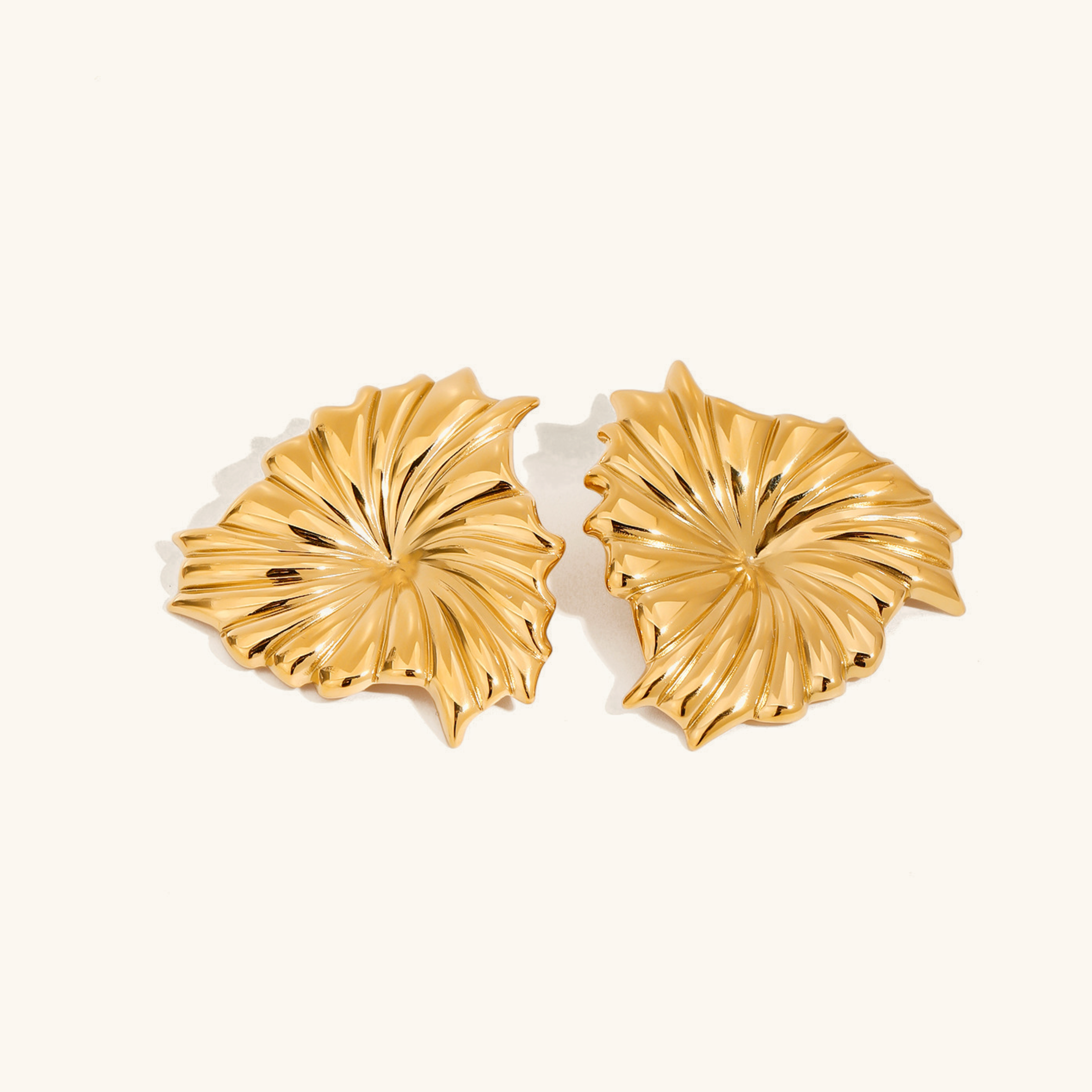 Rafaela Gold Floral Statement Earrings
