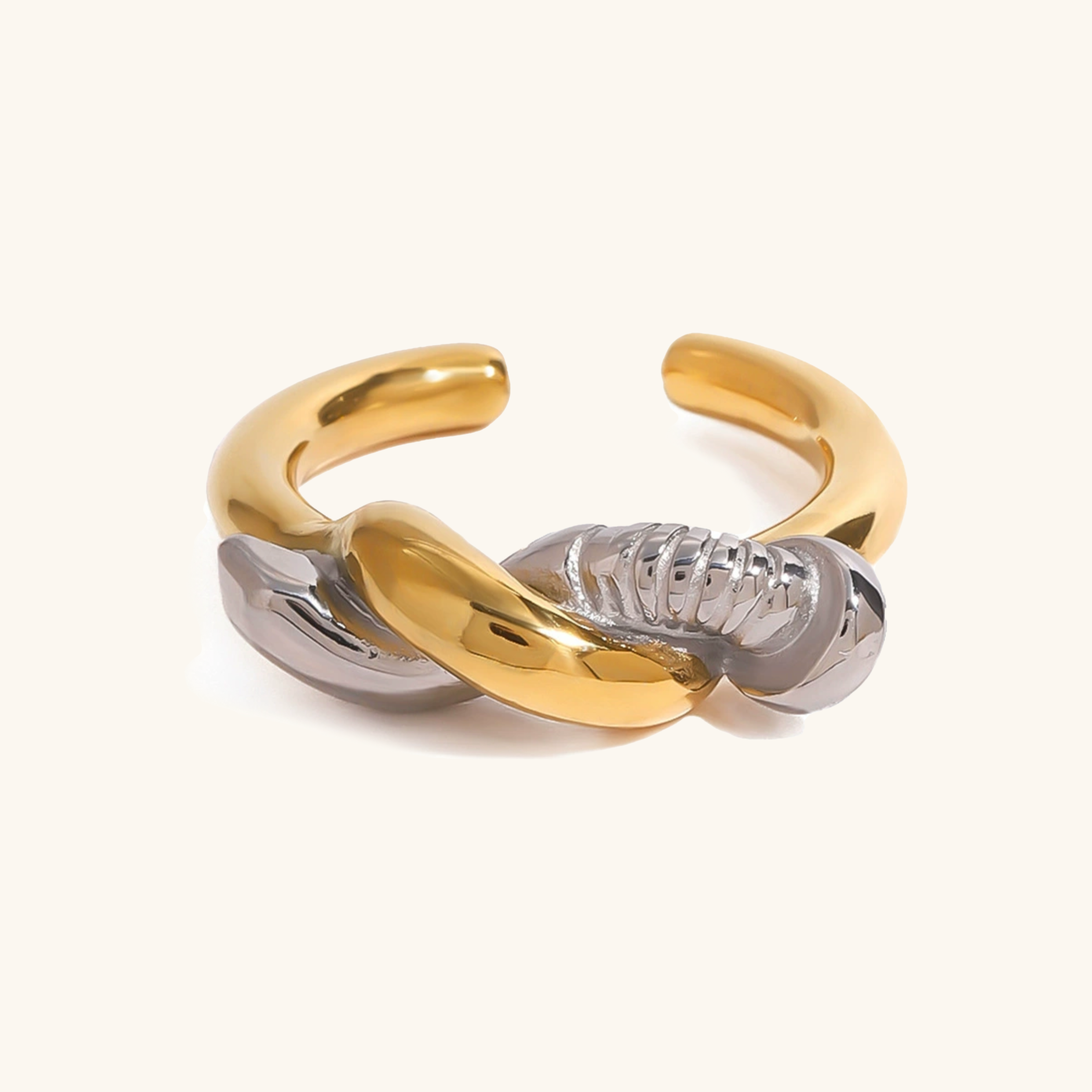 Twisted Nail Ring - Modern Elegance