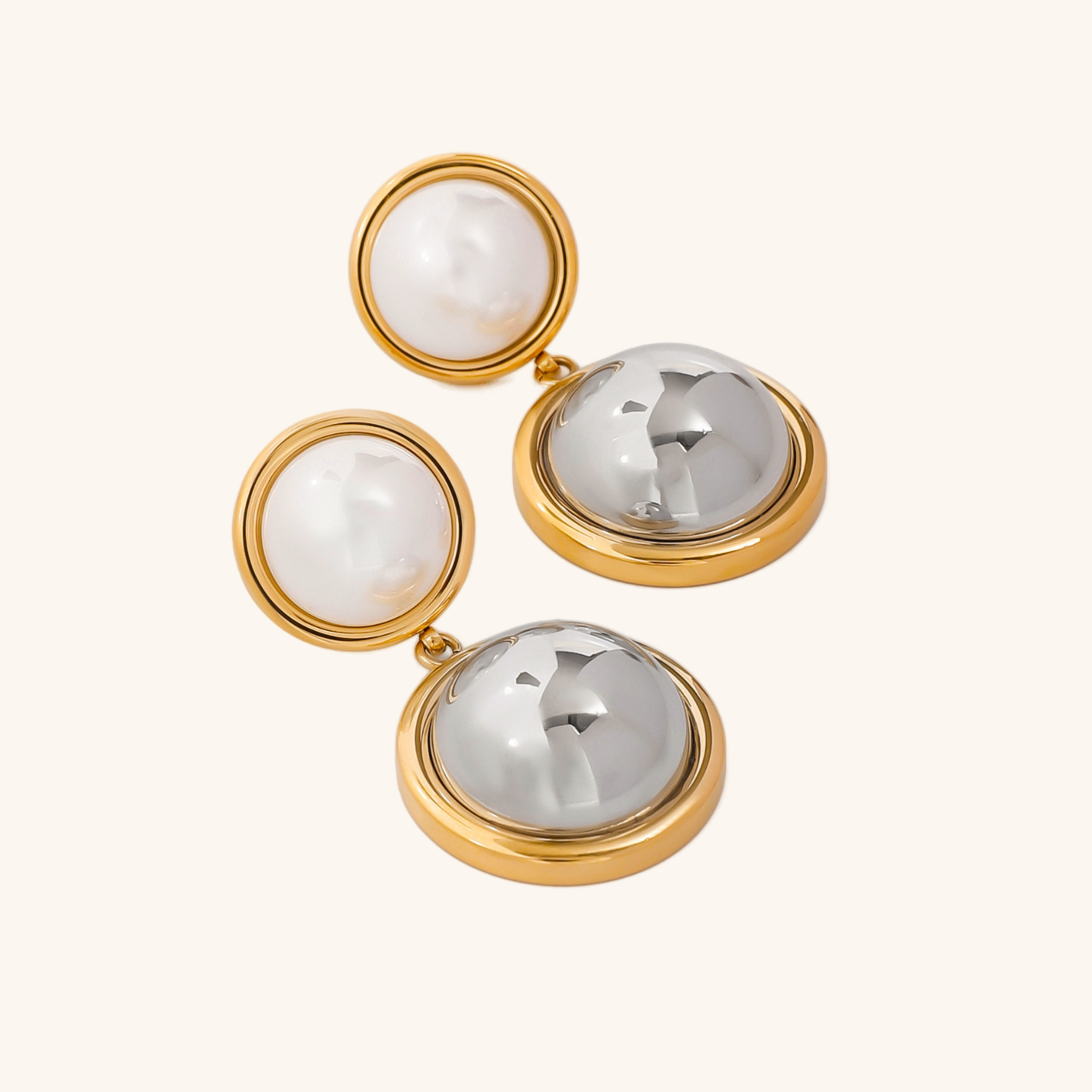 Radiant Pearl Dome Earrings