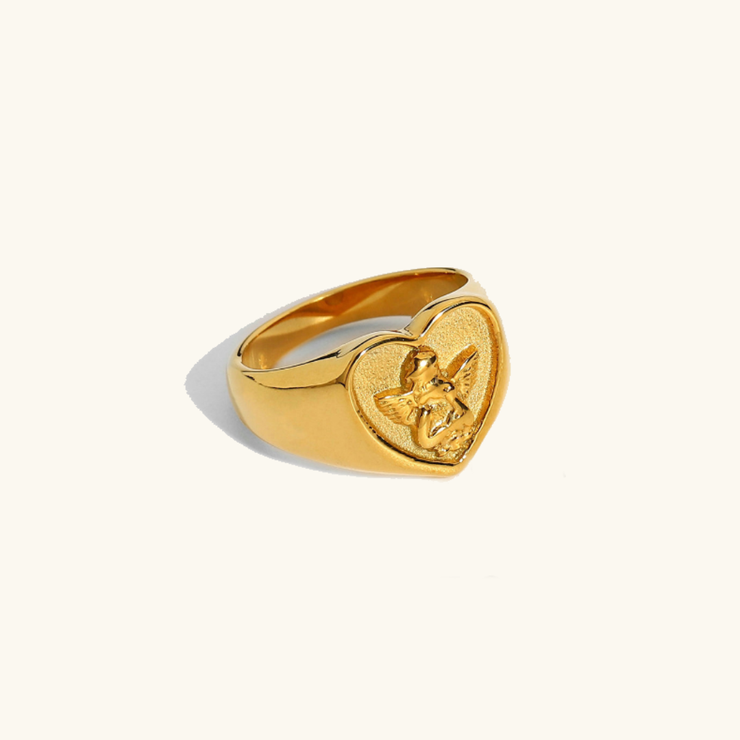 Guardian Angel Gold Ring