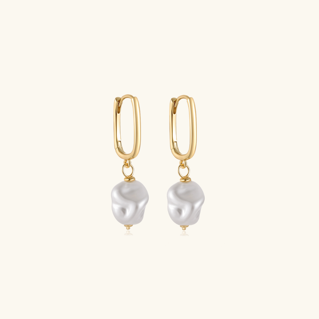 Oceanic Pearl Hoops