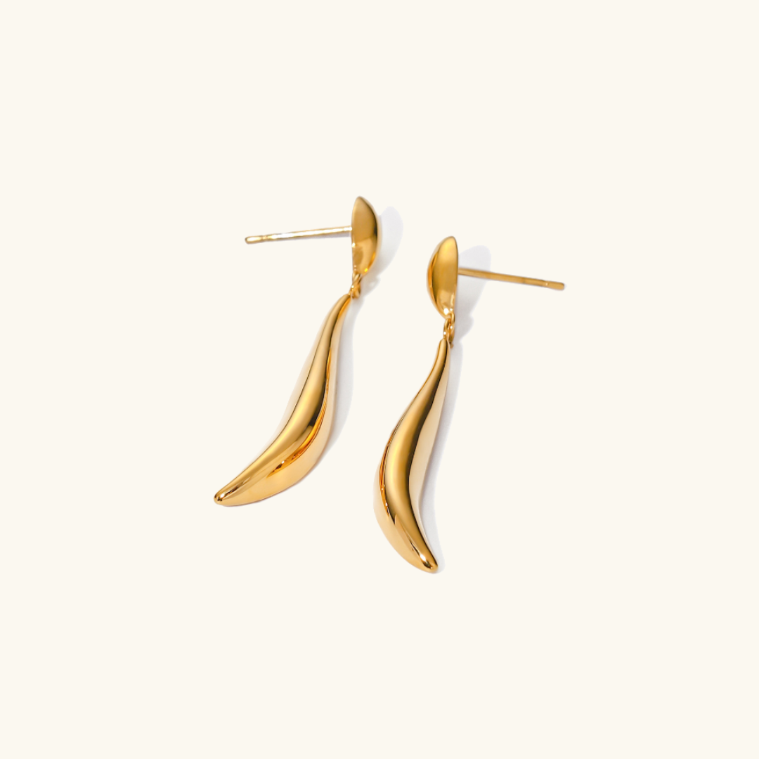 Sculpted Gold Dangles