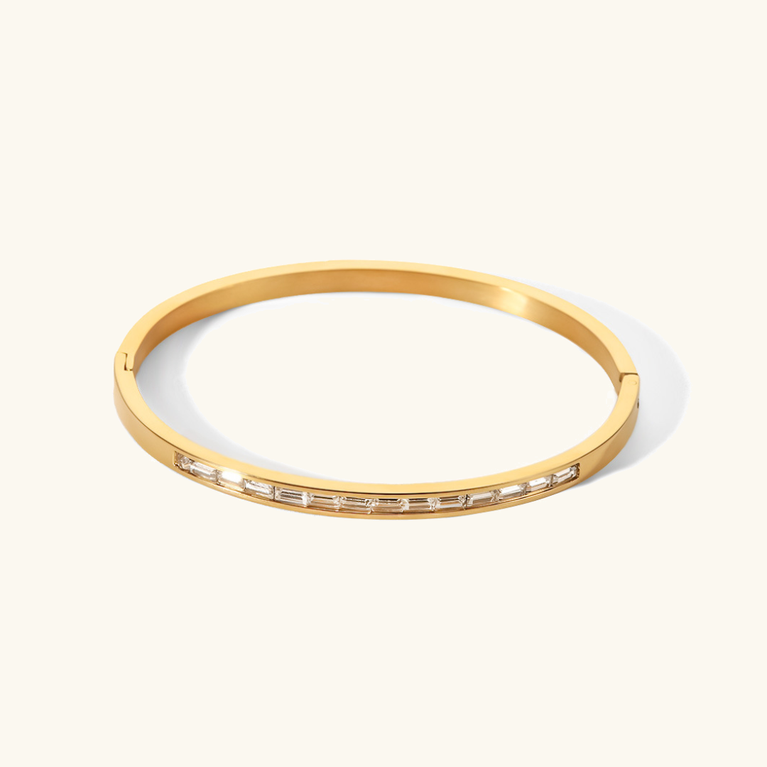 Radiant Gold Diamond Bangle