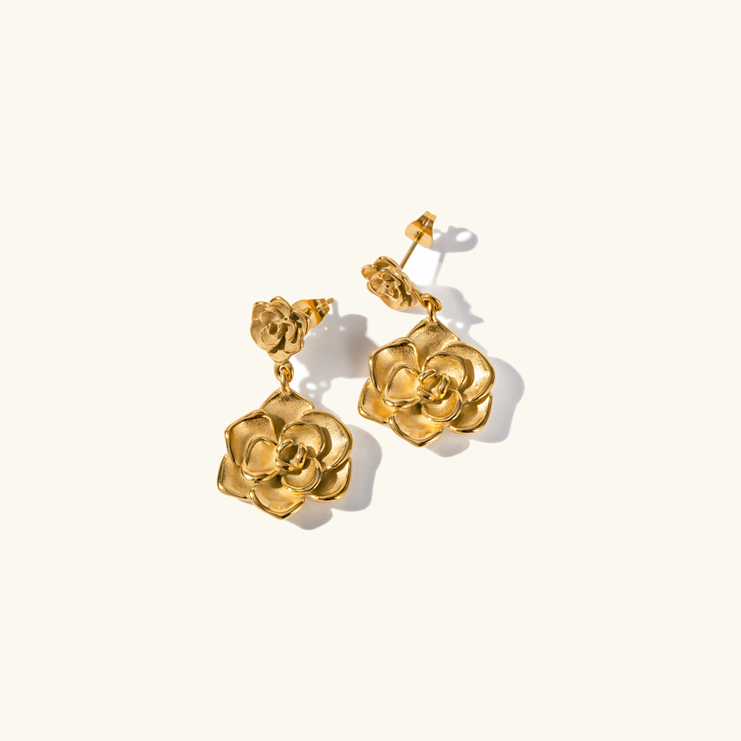 Gilded Petal Earrings