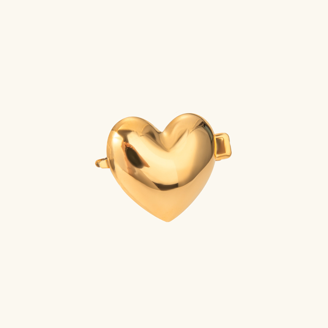Heartfelt Gold Hair Barrette