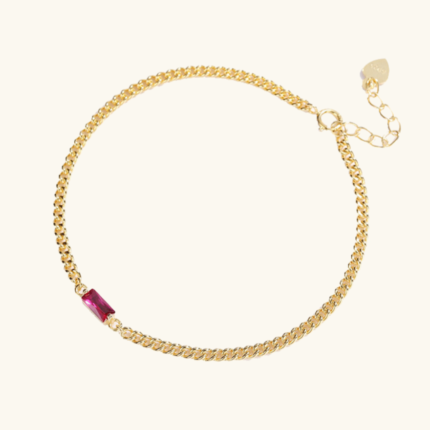 Ruby Radiance Gold Bracelet