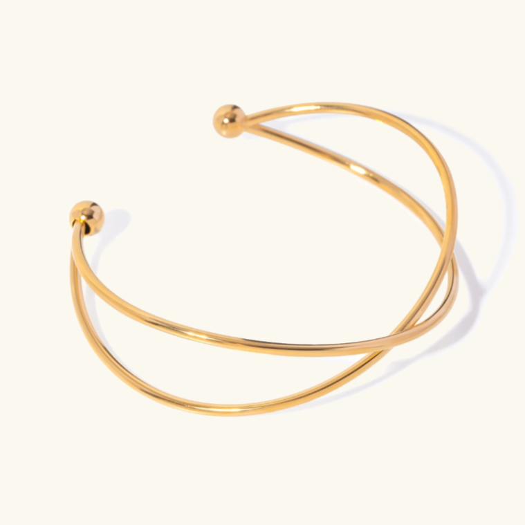 Modern Gold Cross Bracelet