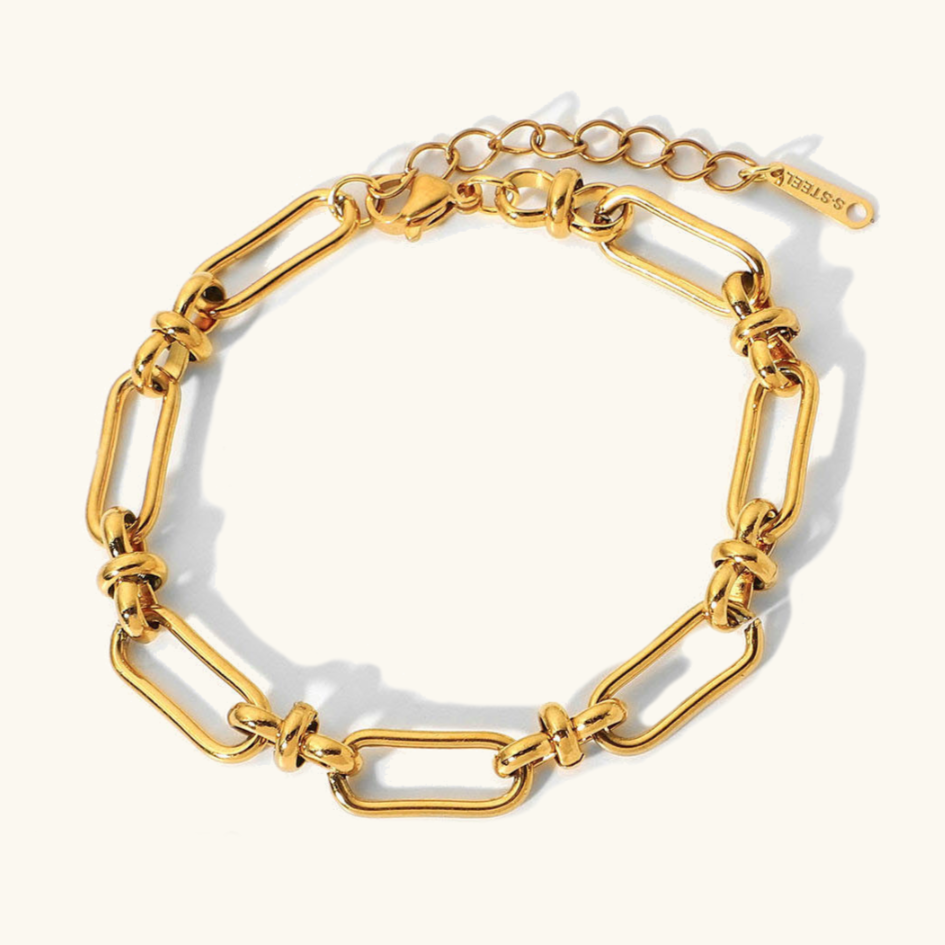 Gold Paperclip Chain Bracelet