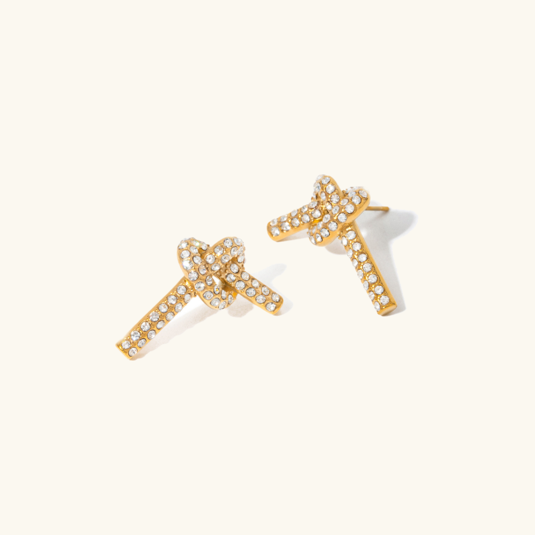 Elegance Knot Diamond Earrings